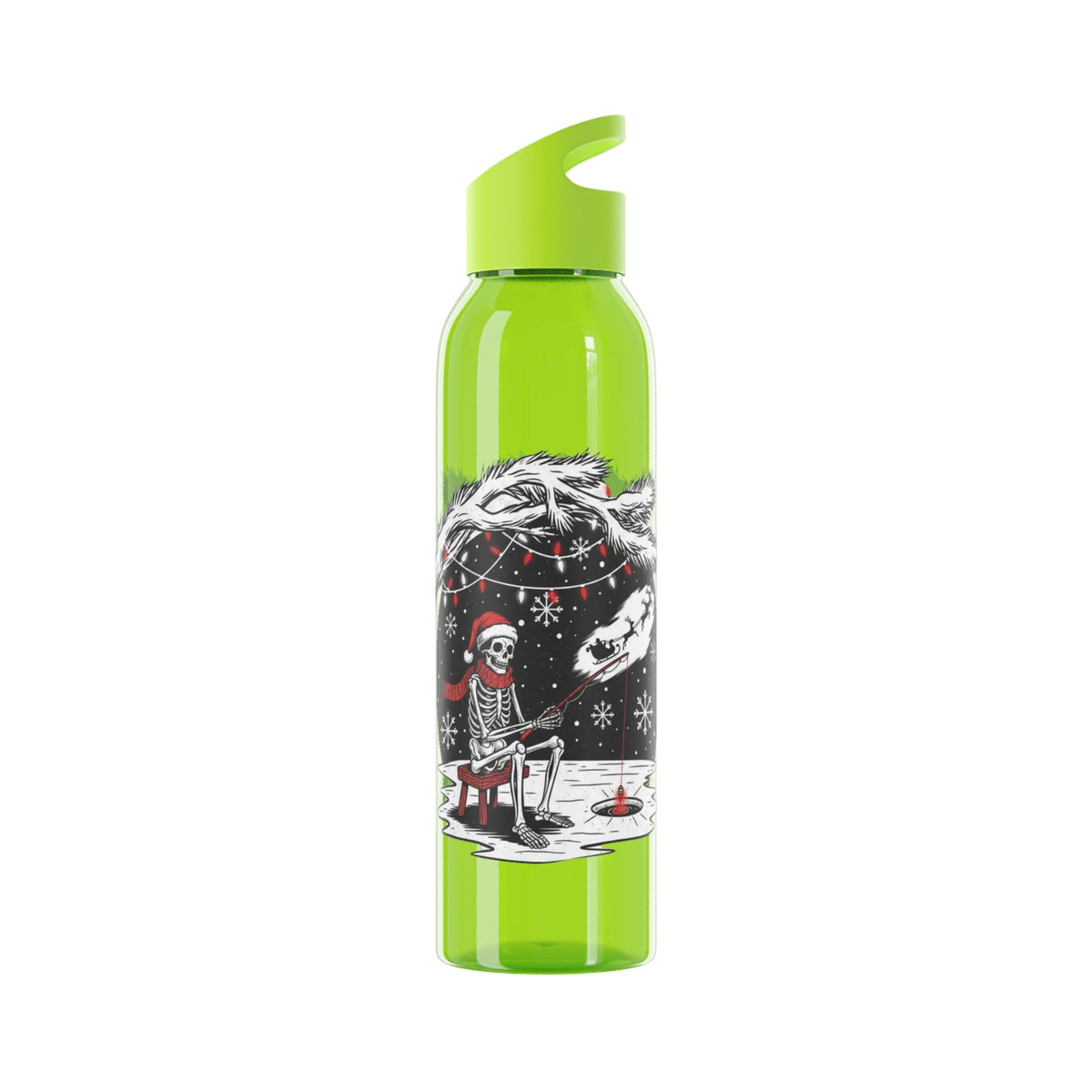 Merry Fishing Christmas Water Bottle – Skeleton Fishing Bottle - SJM Print Store