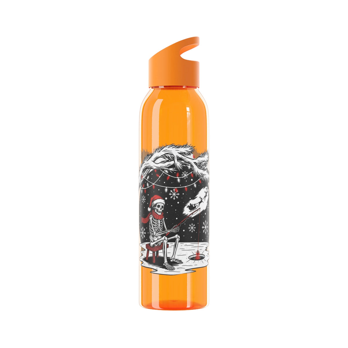 Merry Fishing Christmas Water Bottle – Skeleton Fishing Bottle - SJM Print Store