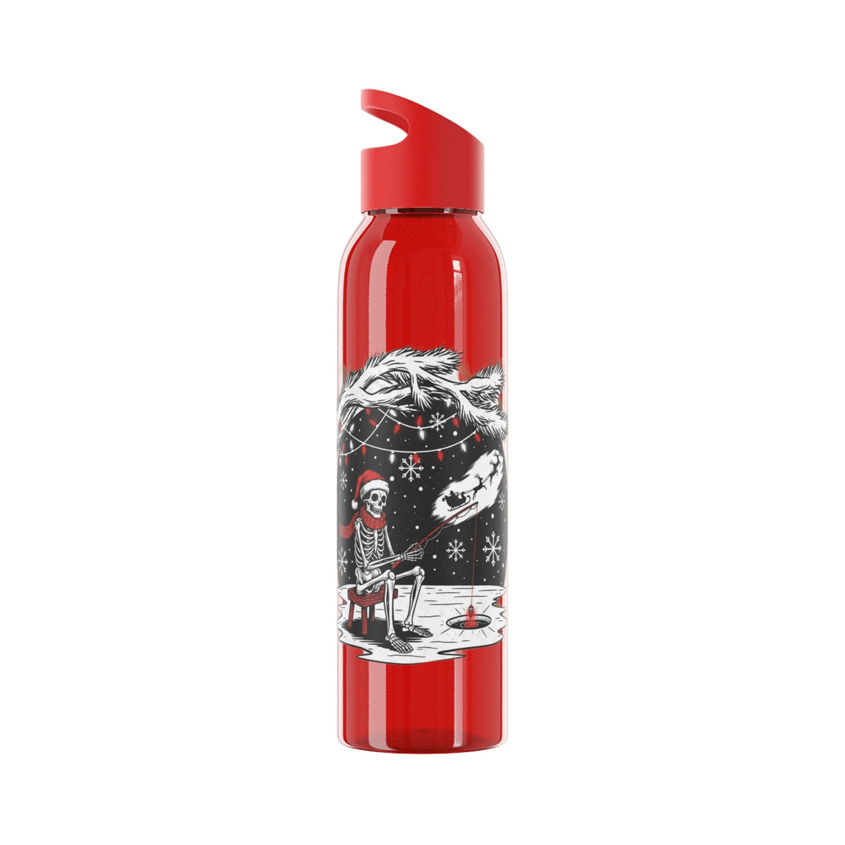 Merry Fishing Christmas Water Bottle – Skeleton Fishing Bottle - SJM Print Store
