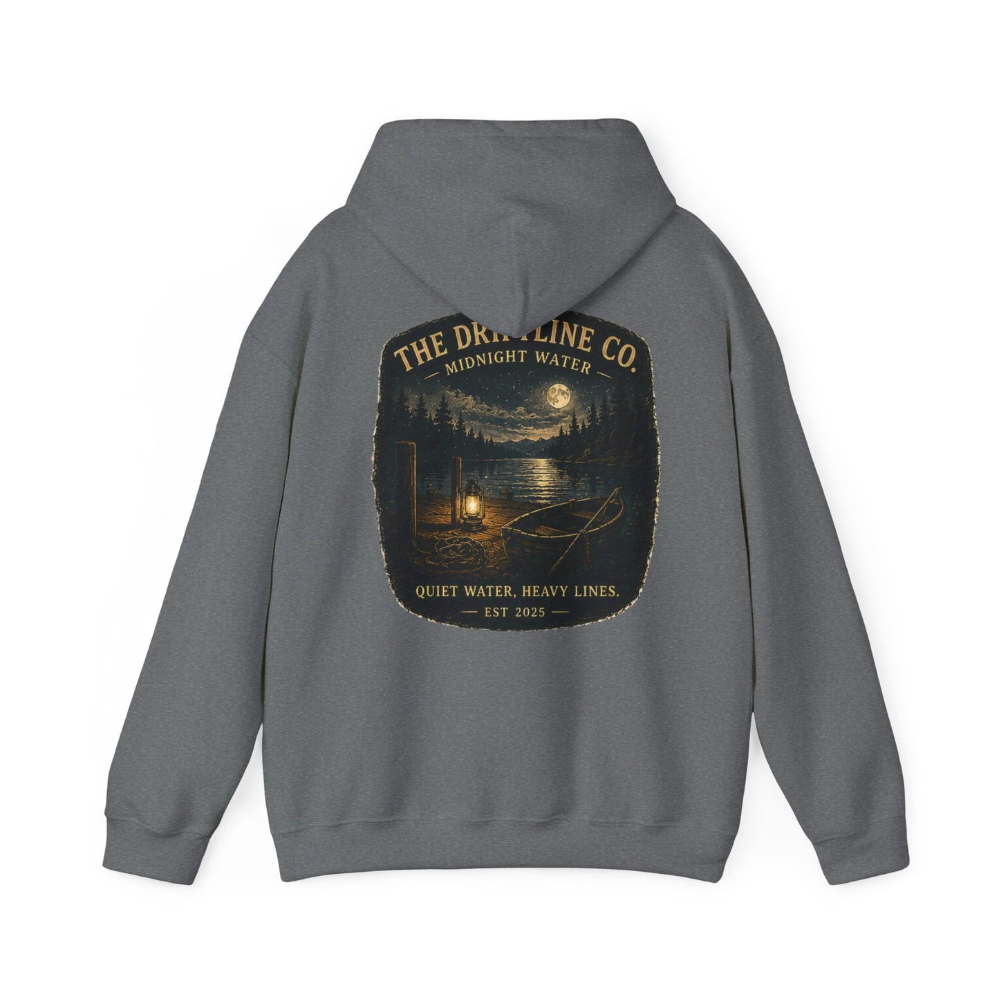 Midnight Water Quiet Waters Heavy Lines Hoodie - SJM Print Store