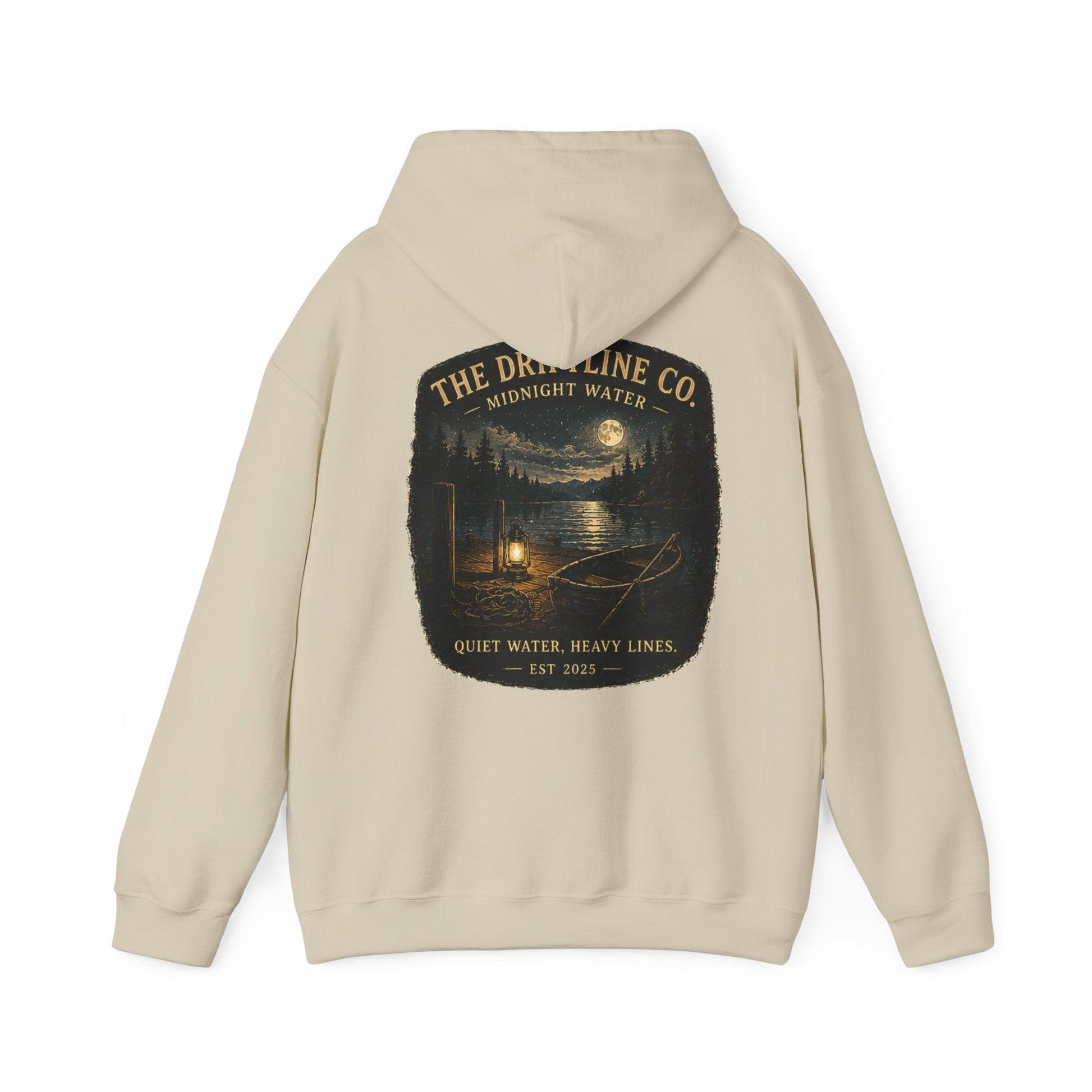 Midnight Water Quiet Waters Heavy Lines Hoodie - SJM Print Store