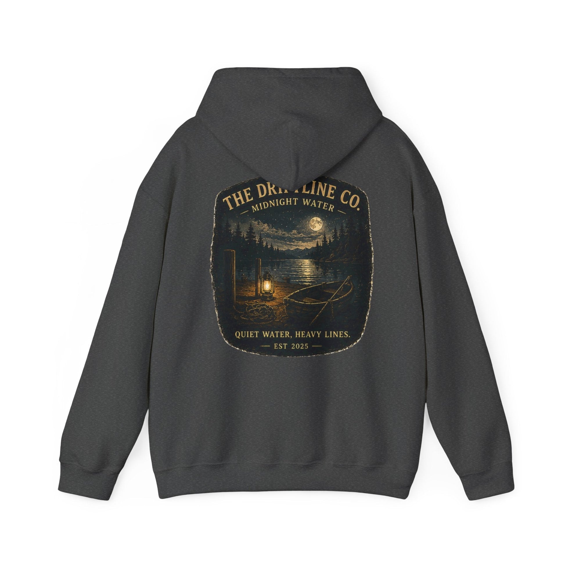 Midnight Water Quiet Waters Heavy Lines Hoodie - SJM Print Store