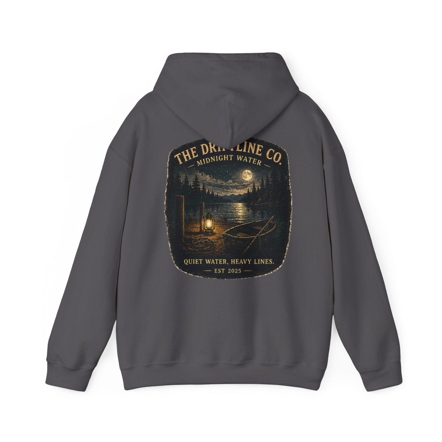 Midnight Water Quiet Waters Heavy Lines Hoodie - SJM Print Store