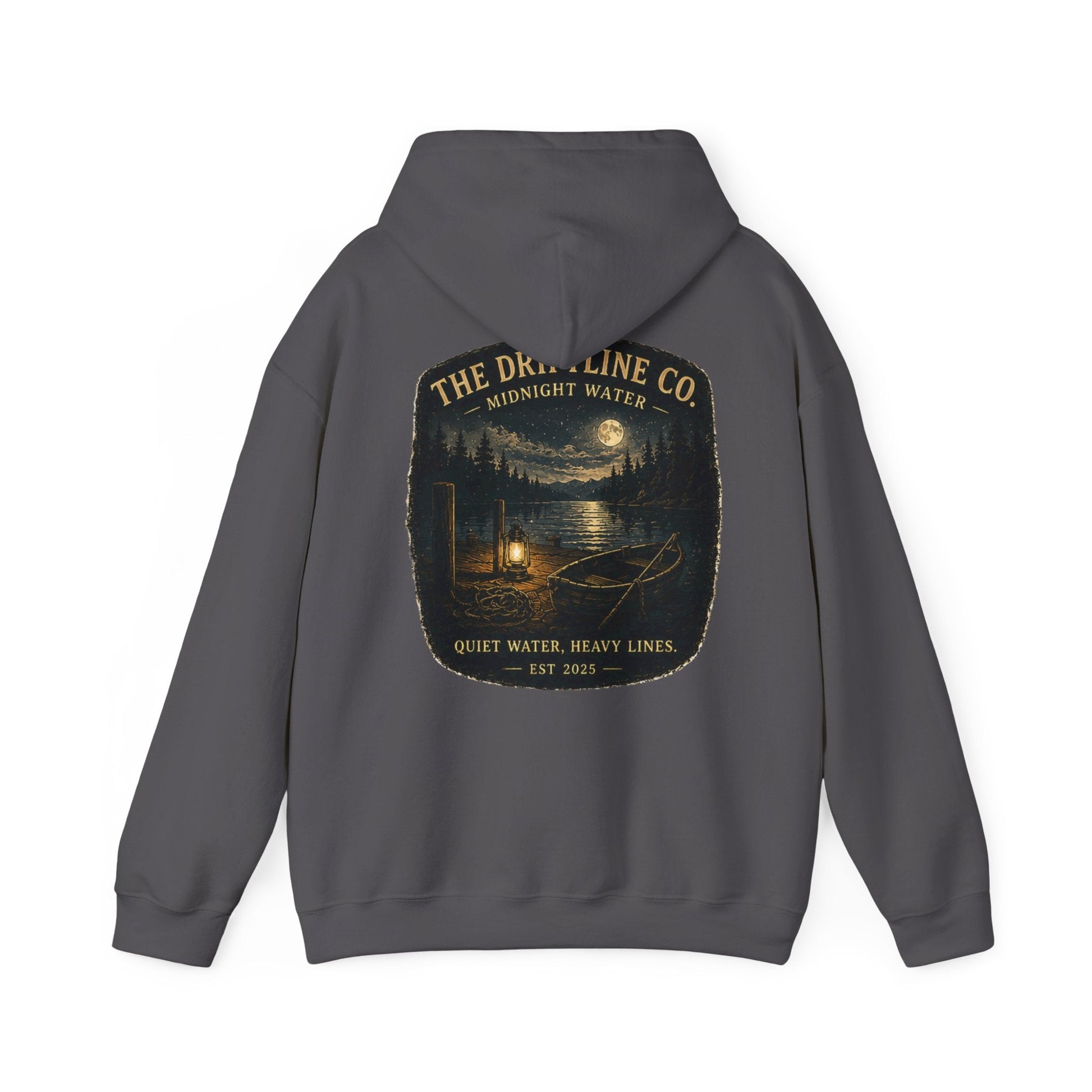 Midnight Water Quiet Waters Heavy Lines Hoodie - SJM Print Store