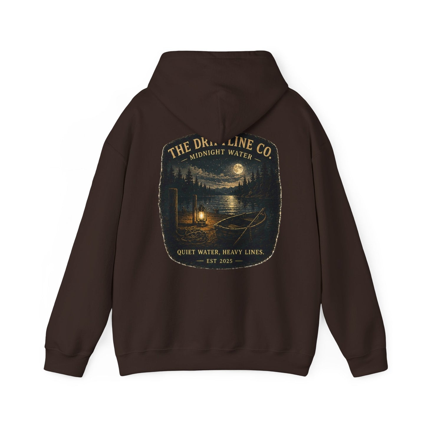 Midnight Water Quiet Waters Heavy Lines Hoodie - SJM Print Store