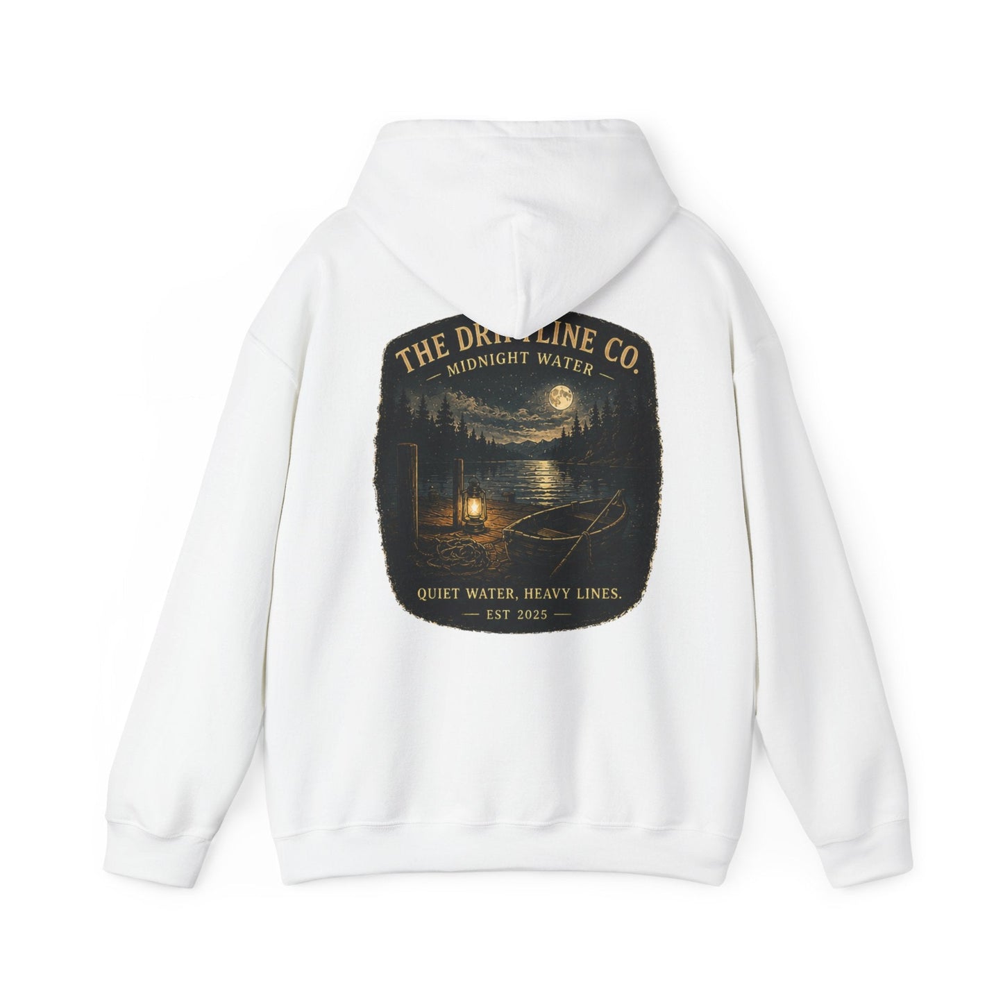 Midnight Water Quiet Waters Heavy Lines Hoodie - SJM Print Store