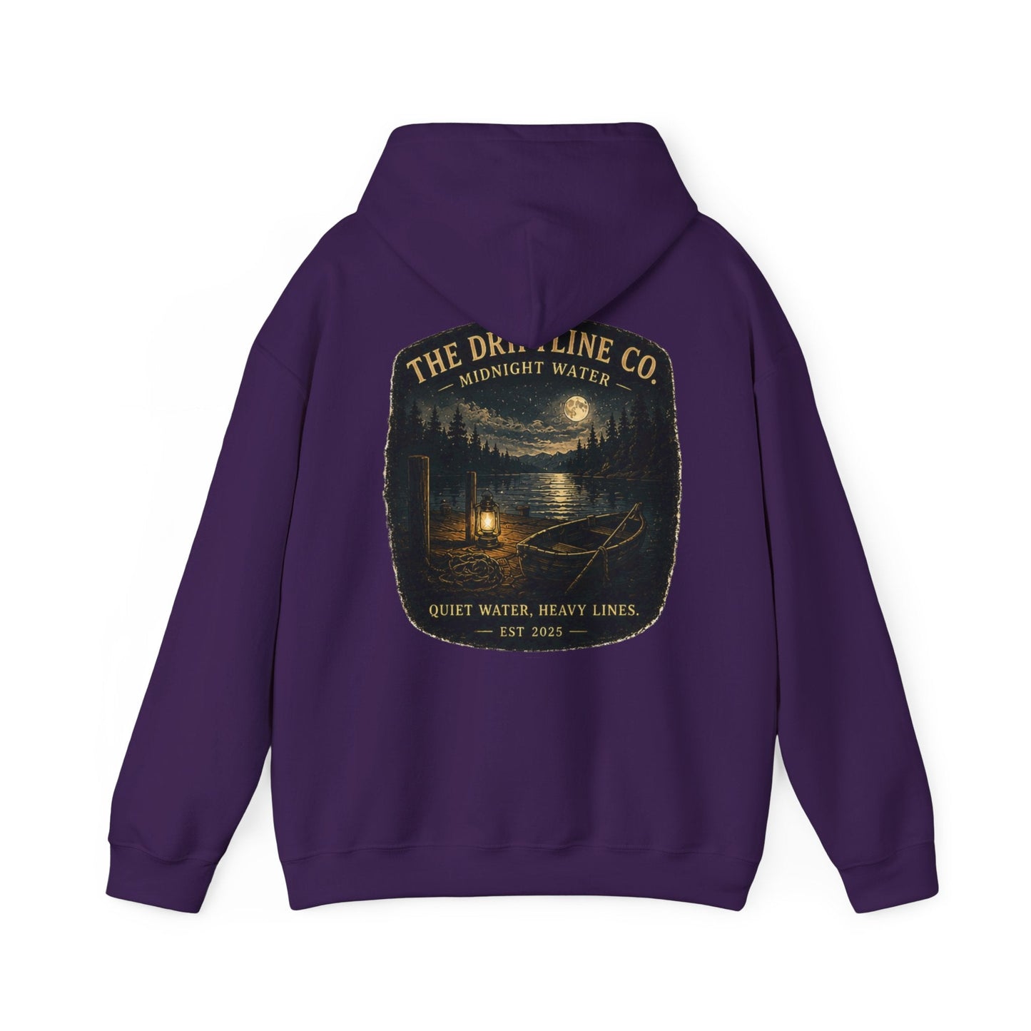 Midnight Water Quiet Waters Heavy Lines Hoodie - SJM Print Store