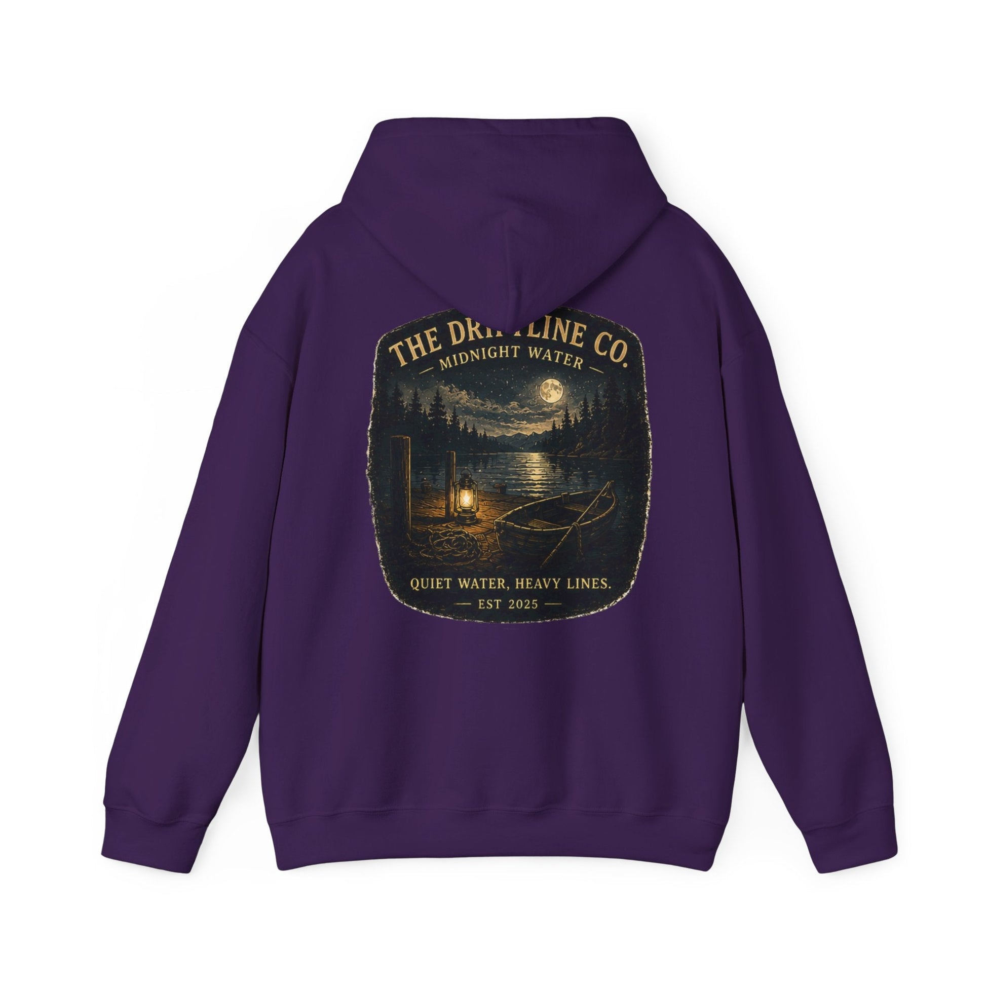 Midnight Water Quiet Waters Heavy Lines Hoodie - SJM Print Store