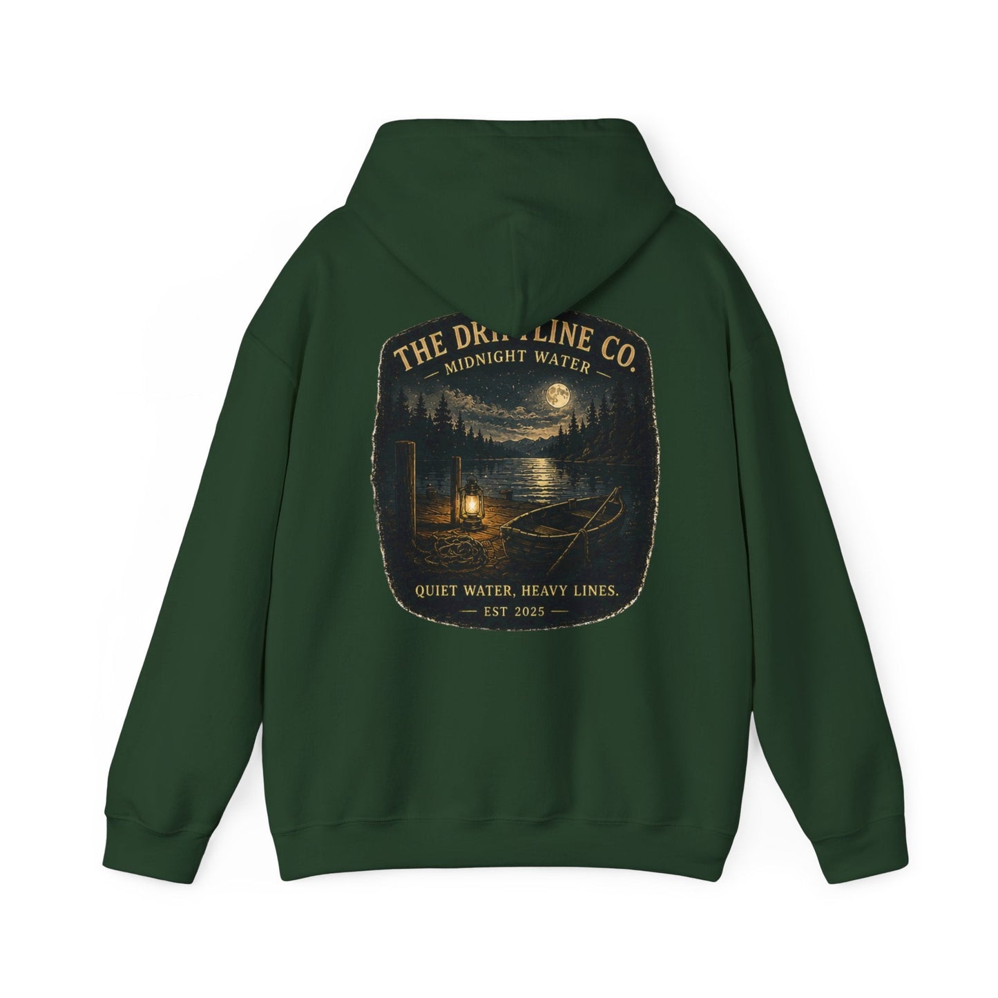 Midnight Water Quiet Waters Heavy Lines Hoodie - SJM Print Store