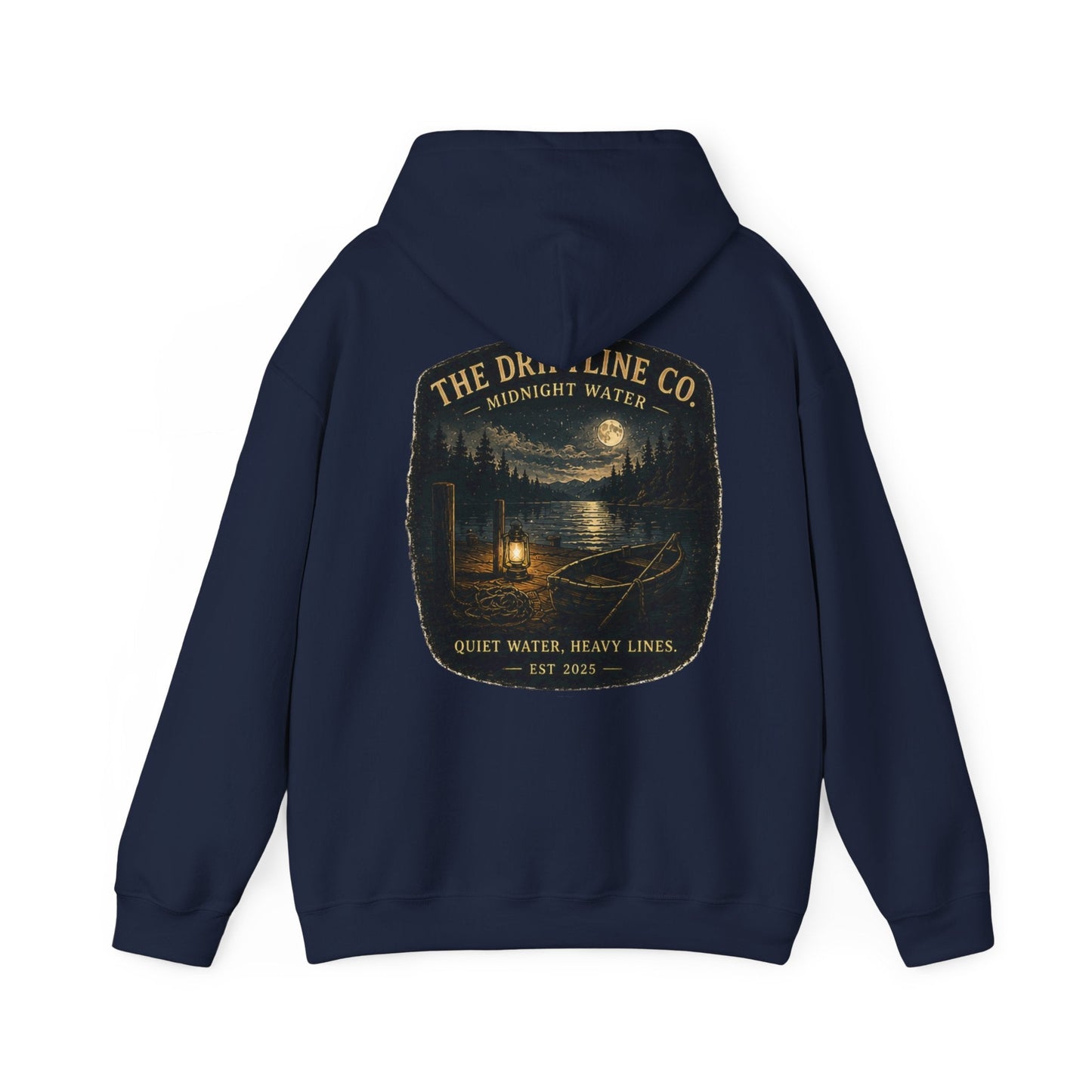 Midnight Water Quiet Waters Heavy Lines Hoodie - SJM Print Store