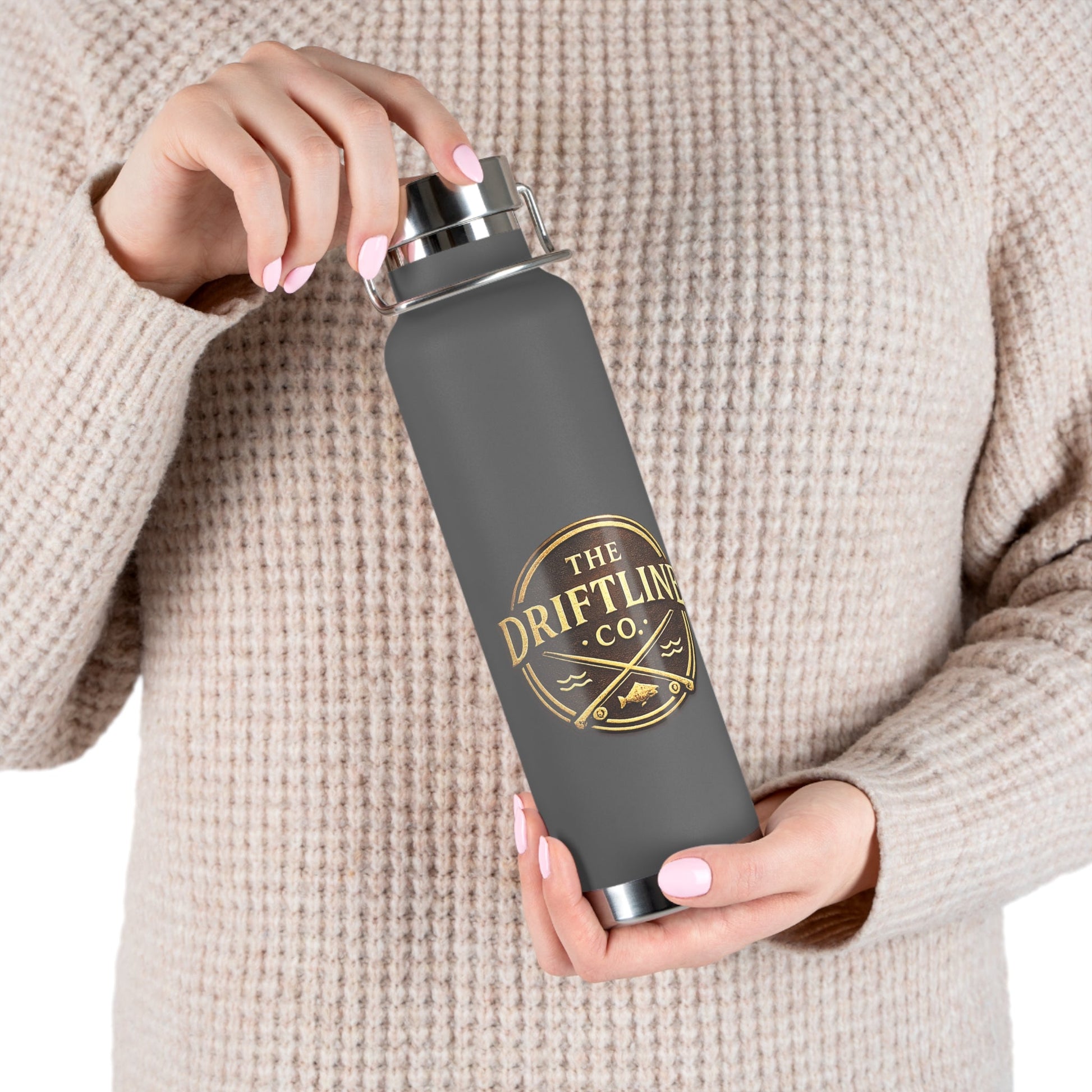Midnight Water vintage Bronze Edition Insulated Flask - SJM Print Store