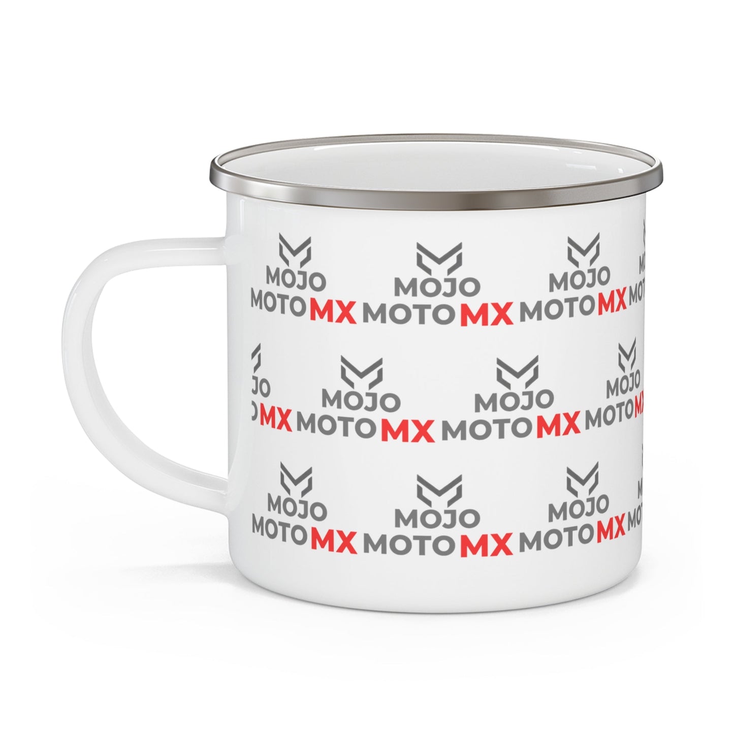 Mojo Moto MX Enamel Camping Mug â€” Trackside Race Day Coffee - SJM Print Store