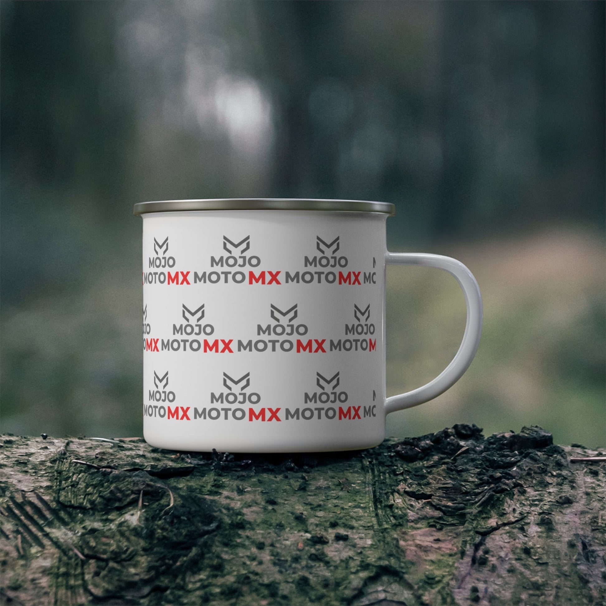 Mojo Moto MX Enamel Camping Mug â€” Trackside Race Day Coffee - SJM Print Store
