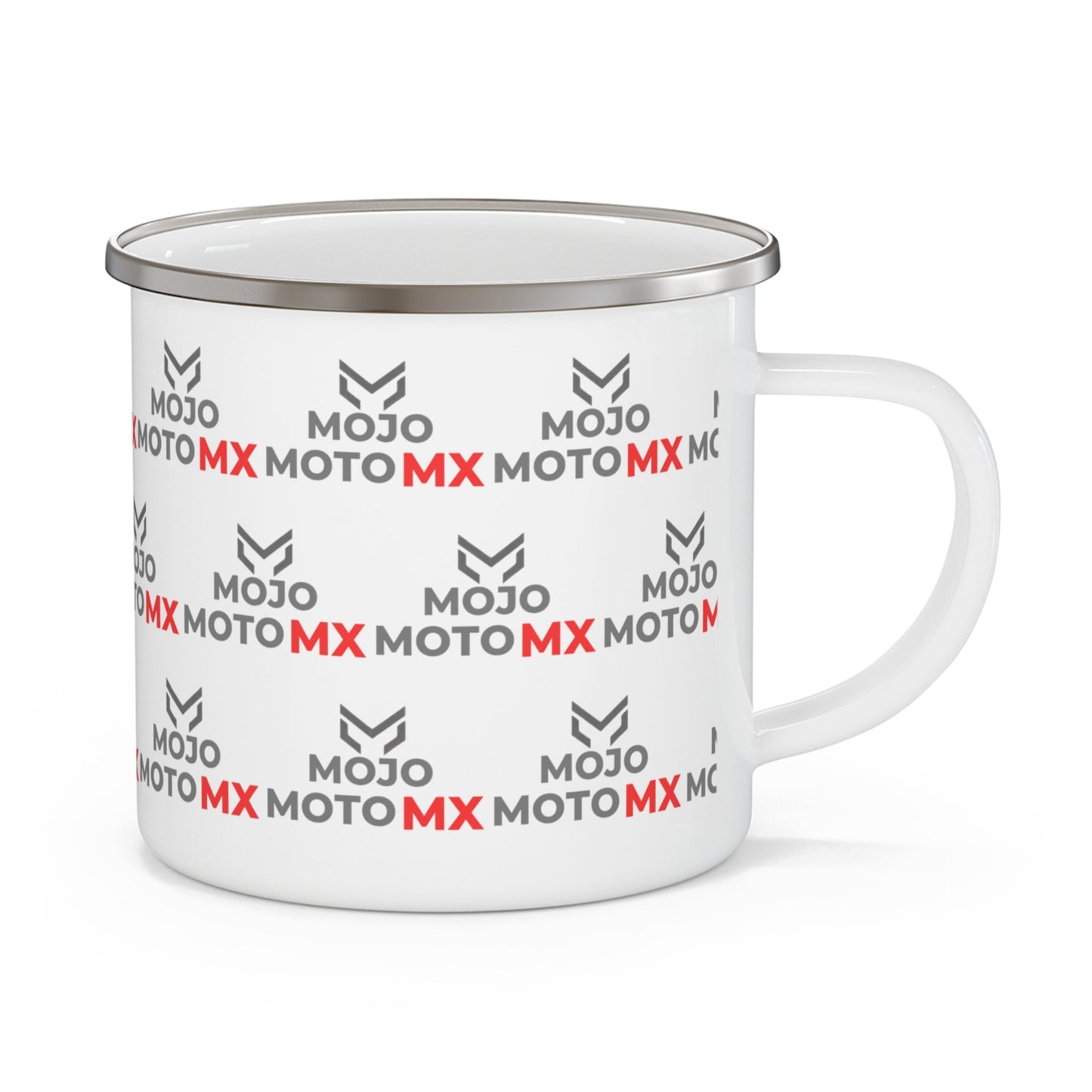 Mojo Moto MX Enamel Camping Mug â€” Trackside Race Day Coffee - SJM Print Store