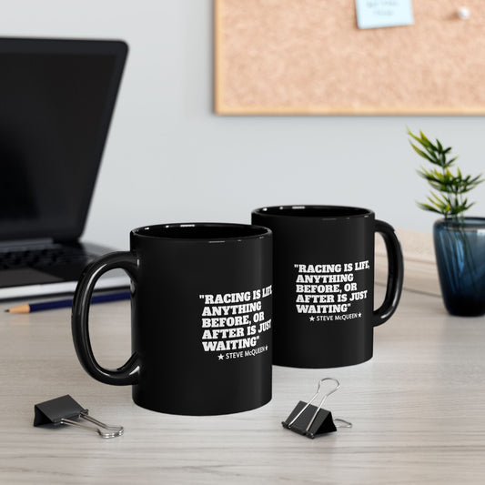 Mojo Moto MX Legends Steve McQueen Quote Black Mug - SJM Print Store