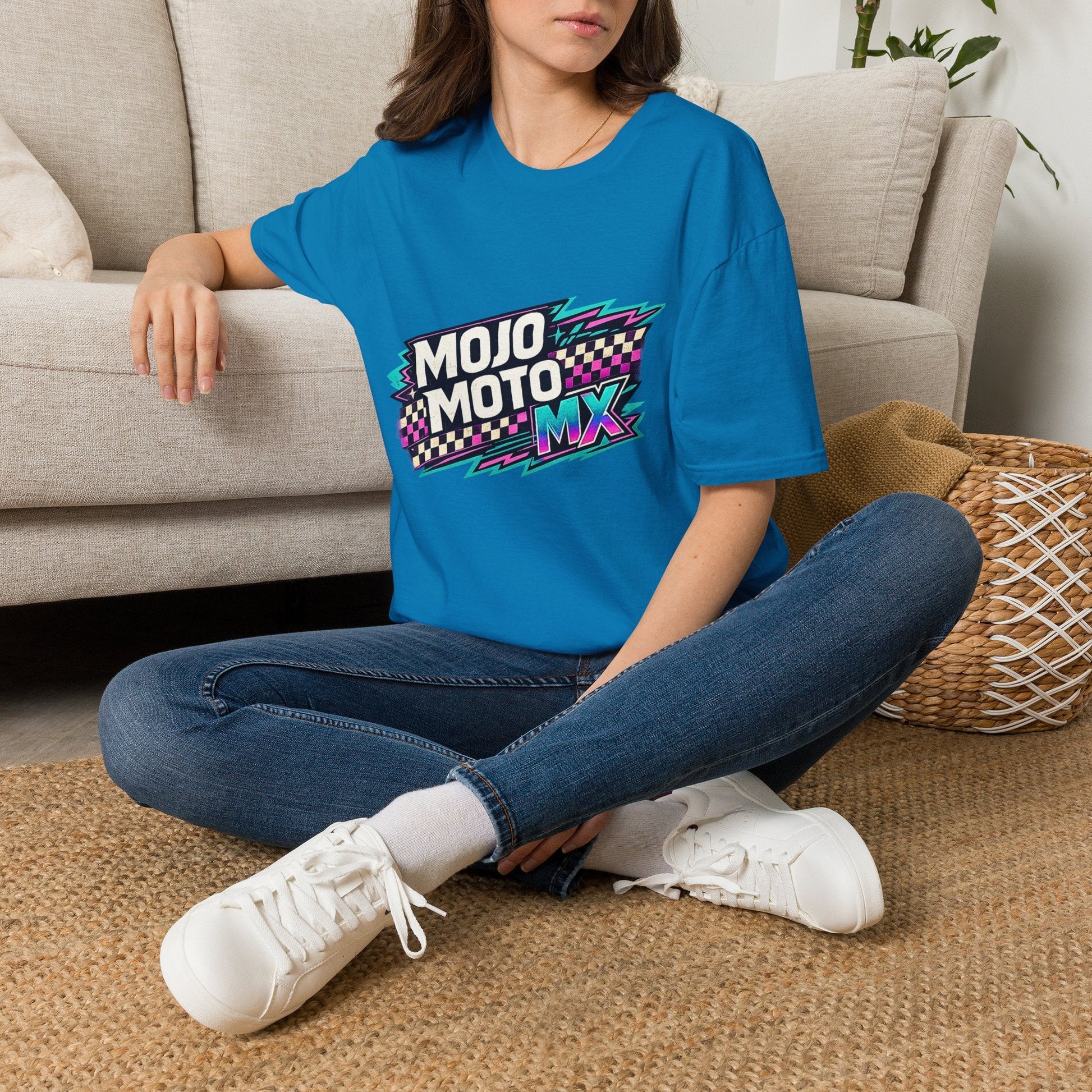 Mojo Moto MX Retro Checkered Tee - SJM Print Store