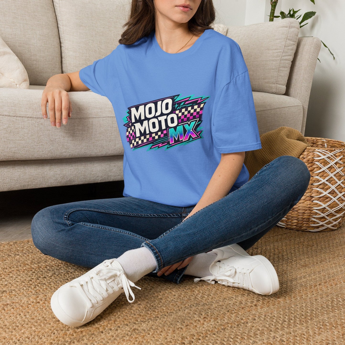 Mojo Moto MX Retro Checkered Tee - SJM Print Store