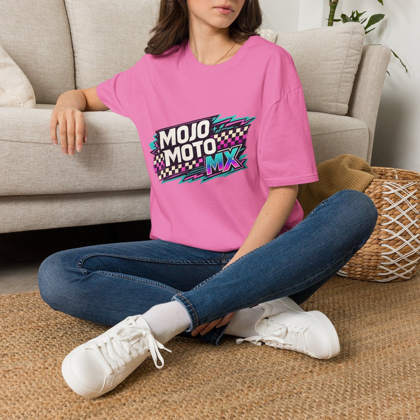 Mojo Moto MX Retro Checkered Tee - SJM Print Store
