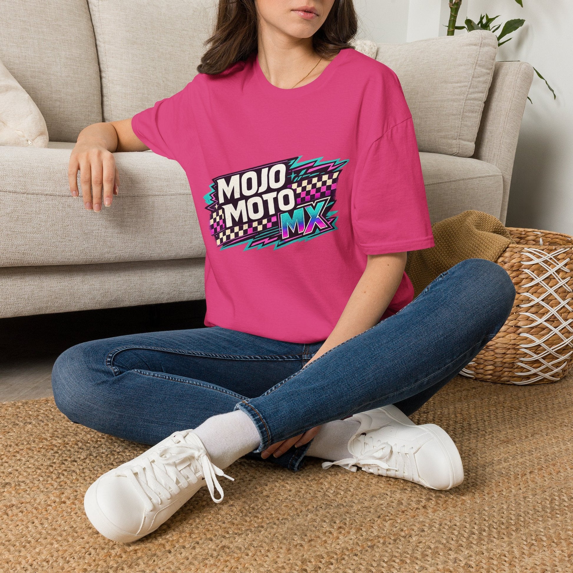 Mojo Moto MX Retro Checkered Tee - SJM Print Store