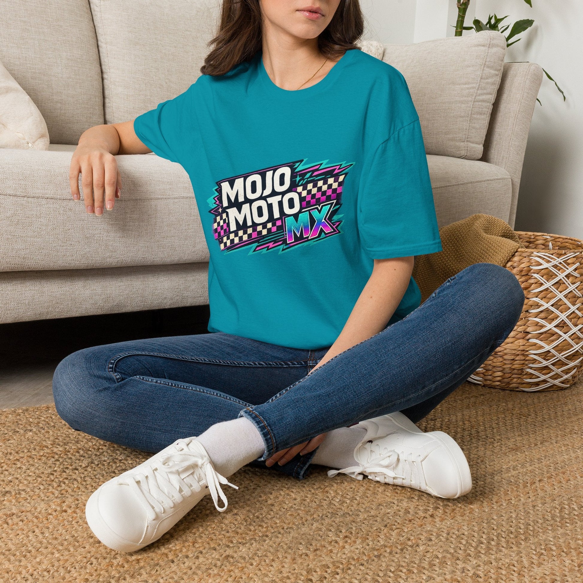Mojo Moto MX Retro Checkered Tee - SJM Print Store
