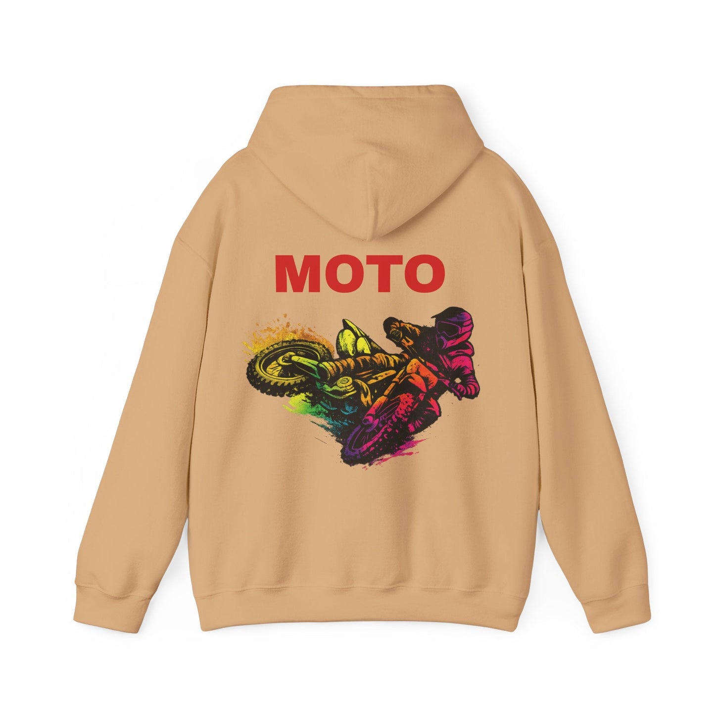 Moto Dirt Bike Hoodie Colorful Motocross Rider Pullover - SJM Print Store