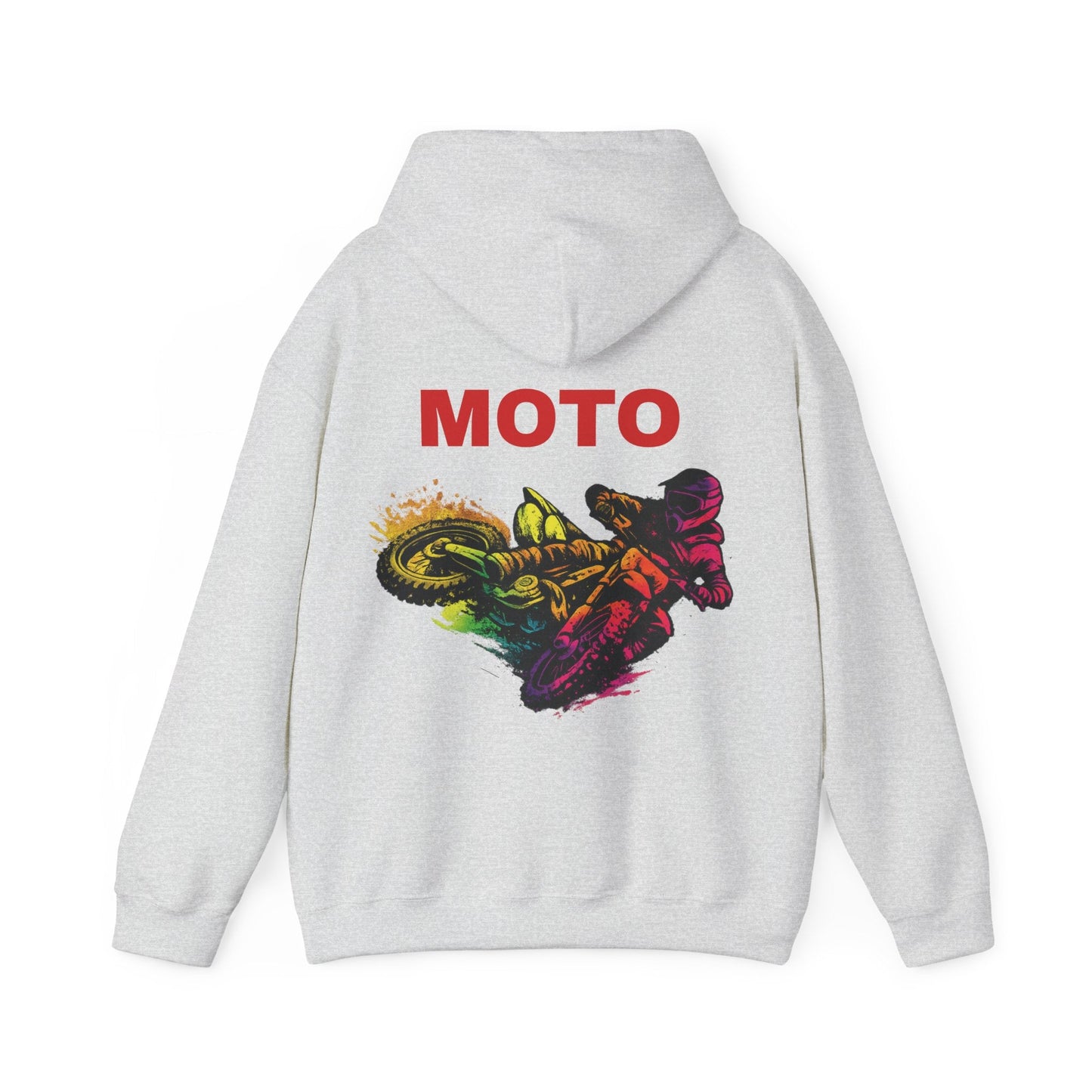 Moto Dirt Bike Hoodie Colorful Motocross Rider Pullover - SJM Print Store