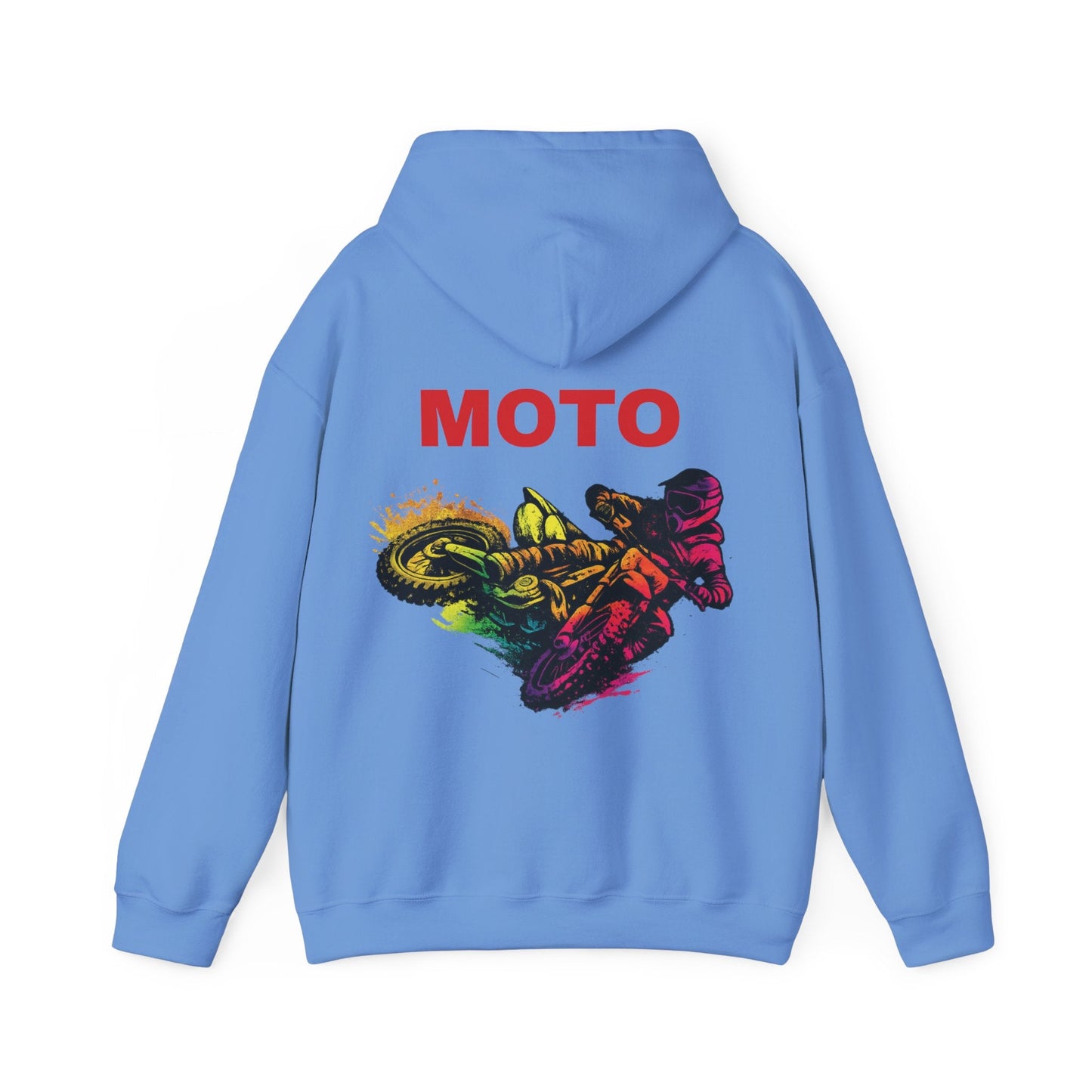 Moto Dirt Bike Hoodie Colorful Motocross Rider Pullover - SJM Print Store
