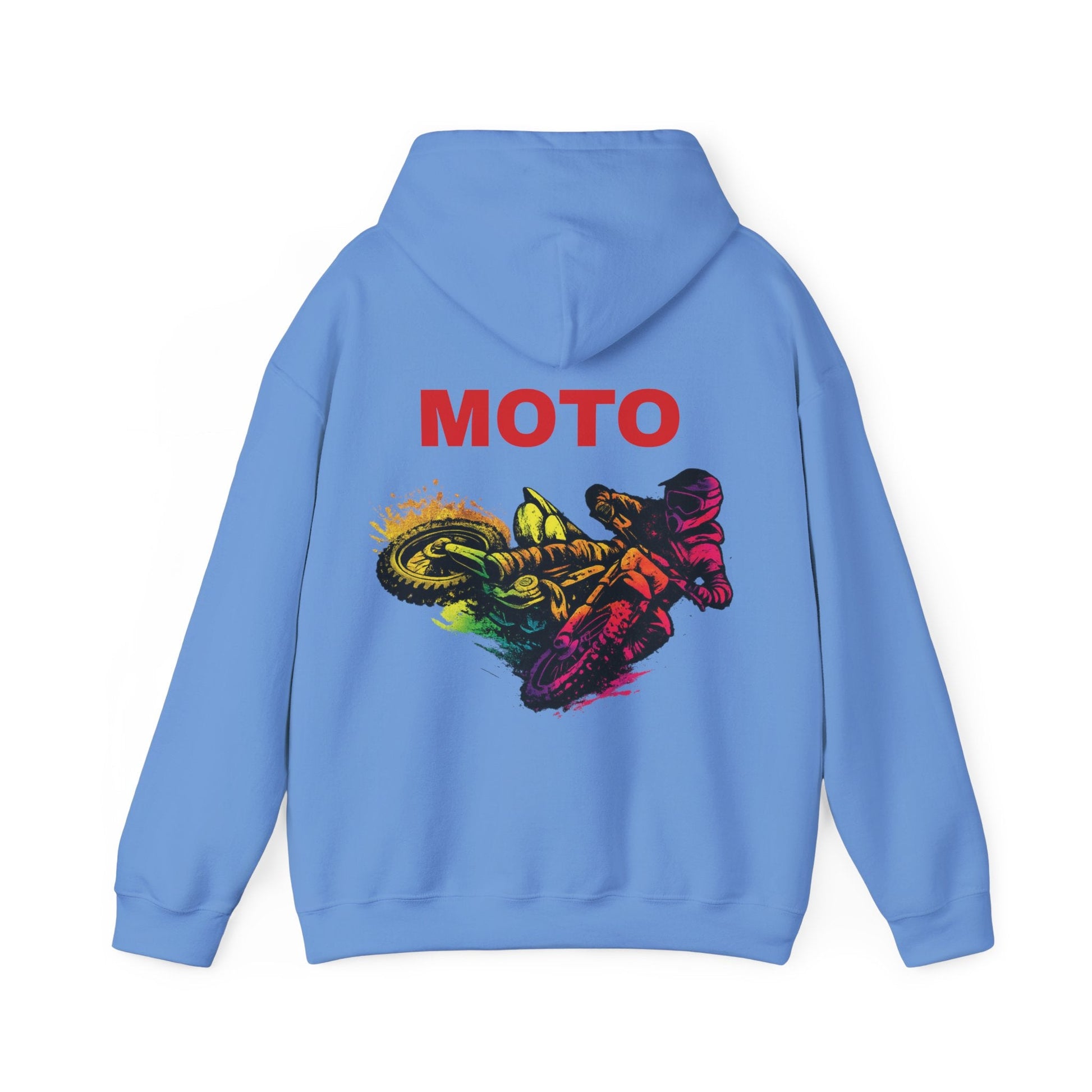 Moto Dirt Bike Hoodie Colorful Motocross Rider Pullover - SJM Print Store
