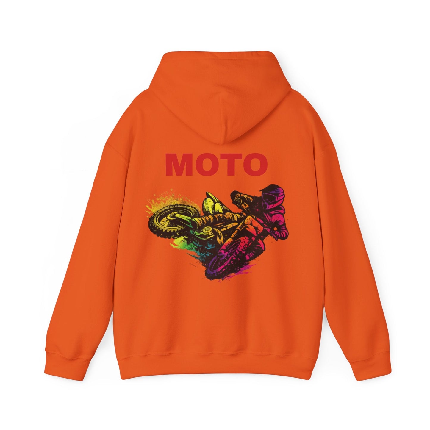 Moto Dirt Bike Hoodie Colorful Motocross Rider Pullover - SJM Print Store