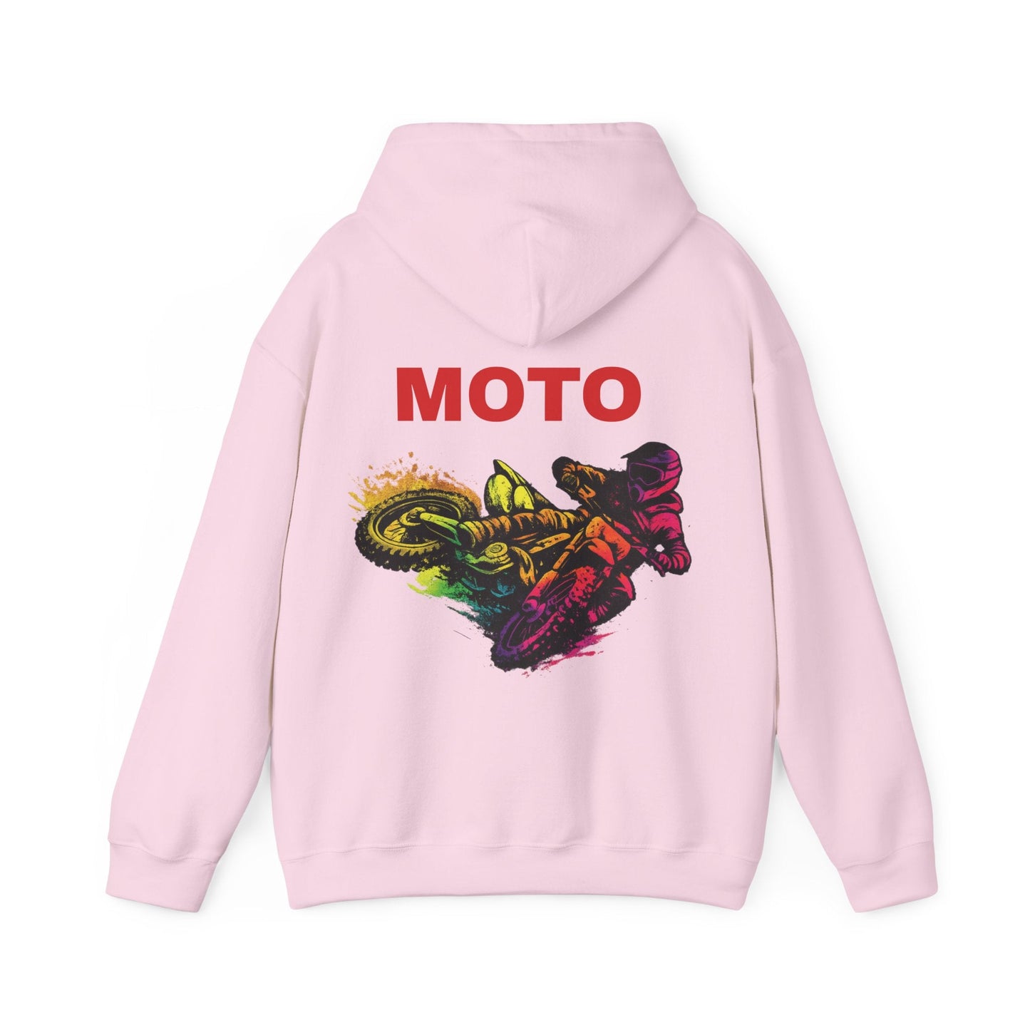 Moto Dirt Bike Hoodie Colorful Motocross Rider Pullover - SJM Print Store