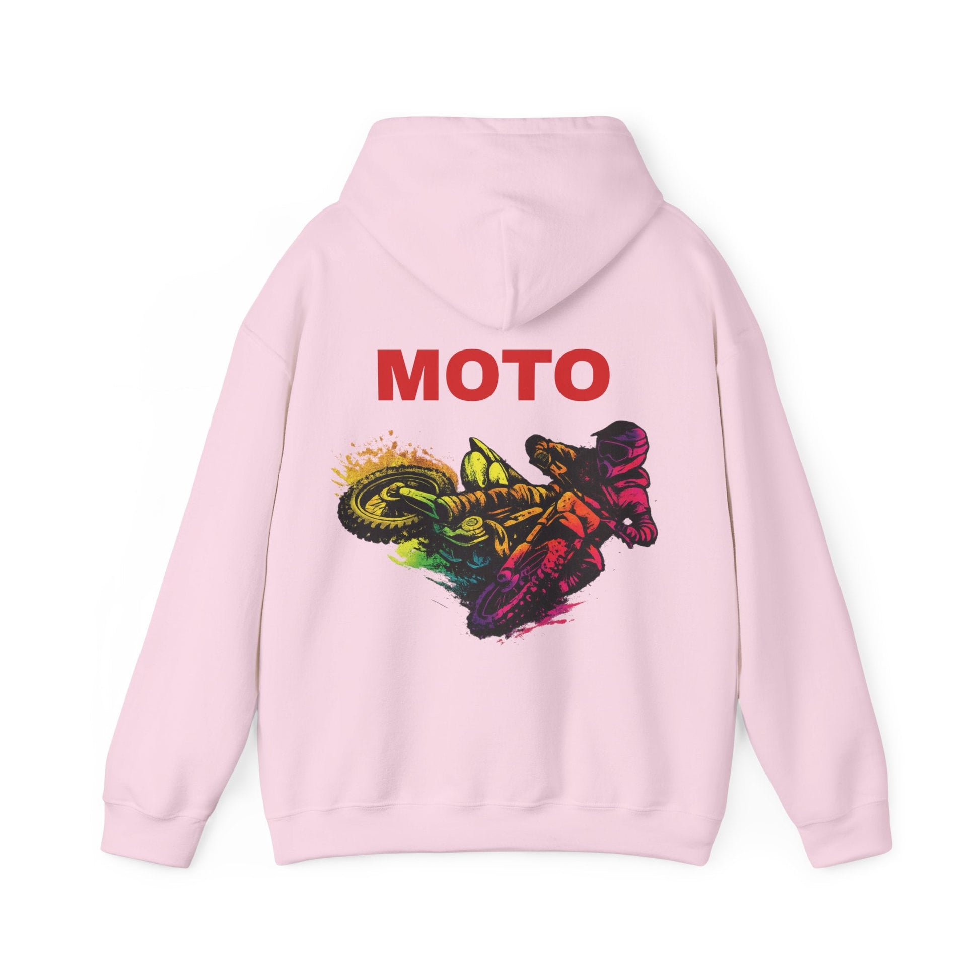 Moto Dirt Bike Hoodie Colorful Motocross Rider Pullover - SJM Print Store