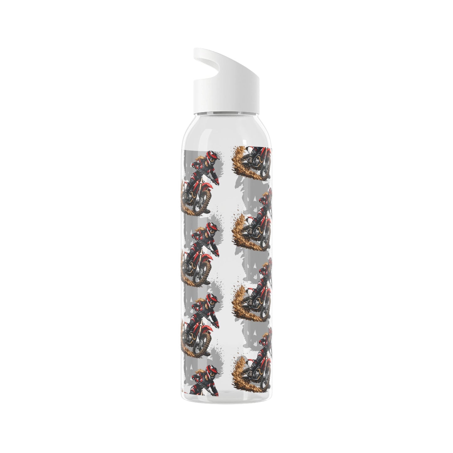 Moto Water Bottle Female Motocross Rider Pattern Water Bottle - SJM Print Store