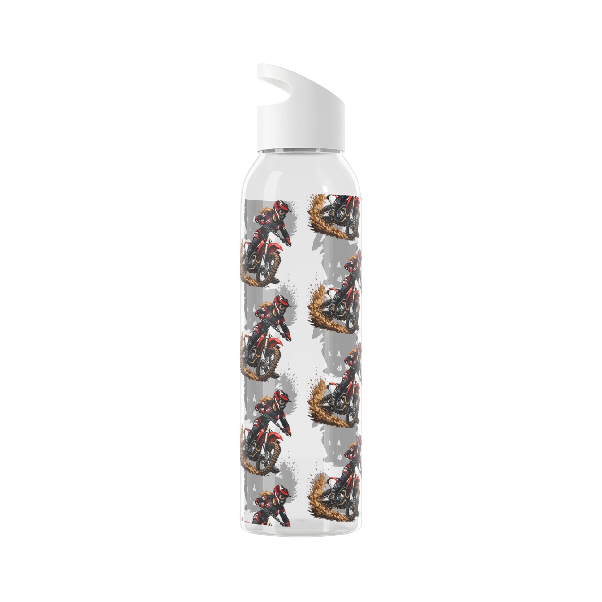 Moto Water Bottle Female Motocross Rider Pattern Water Bottle - SJM Print Store