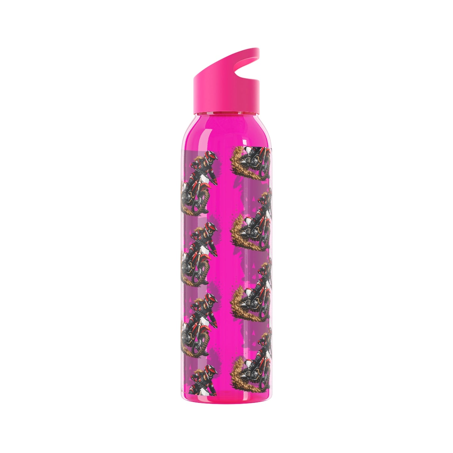 Moto Water Bottle Female Motocross Rider Pattern Water Bottle - SJM Print Store