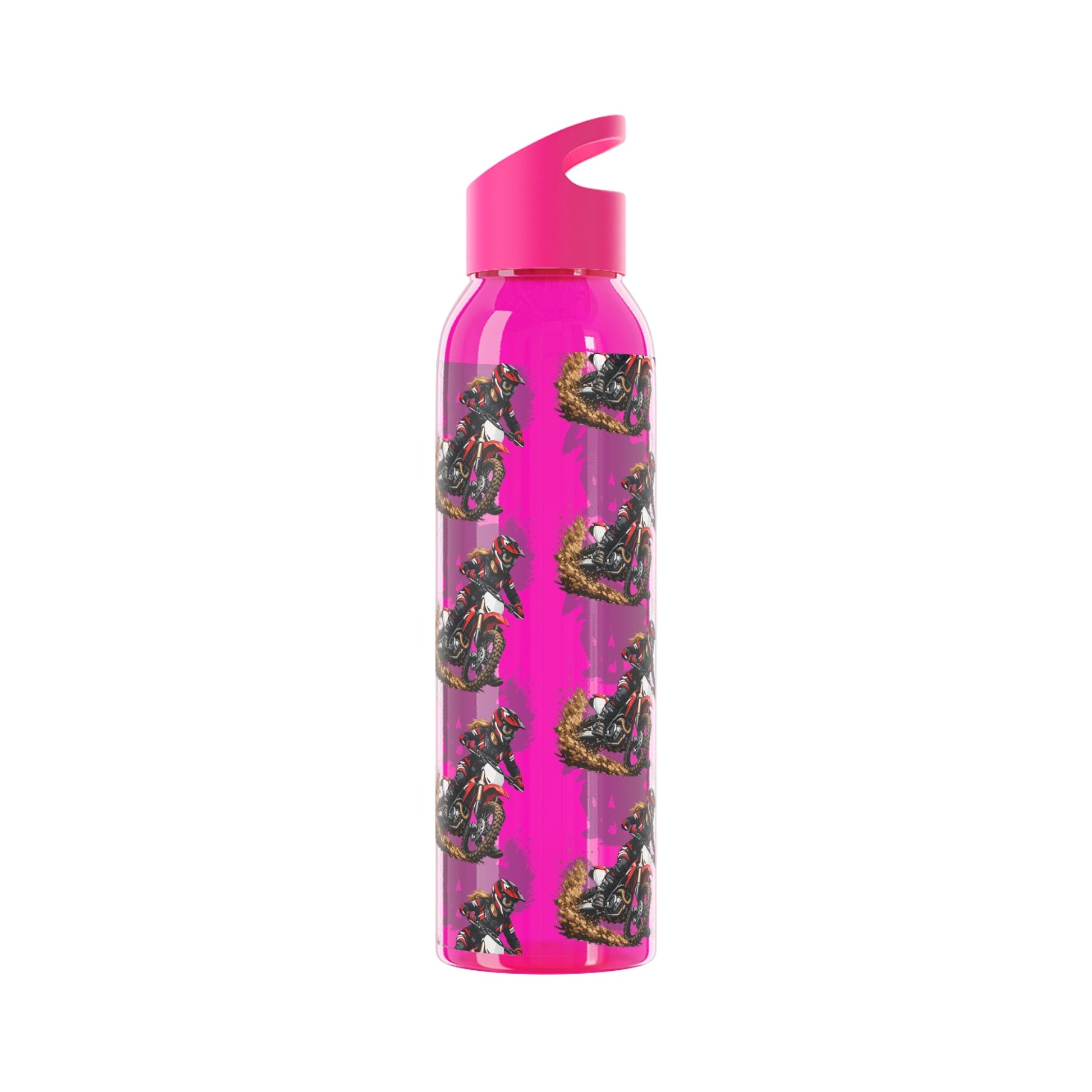 Moto Water Bottle Female Motocross Rider Pattern Water Bottle - SJM Print Store