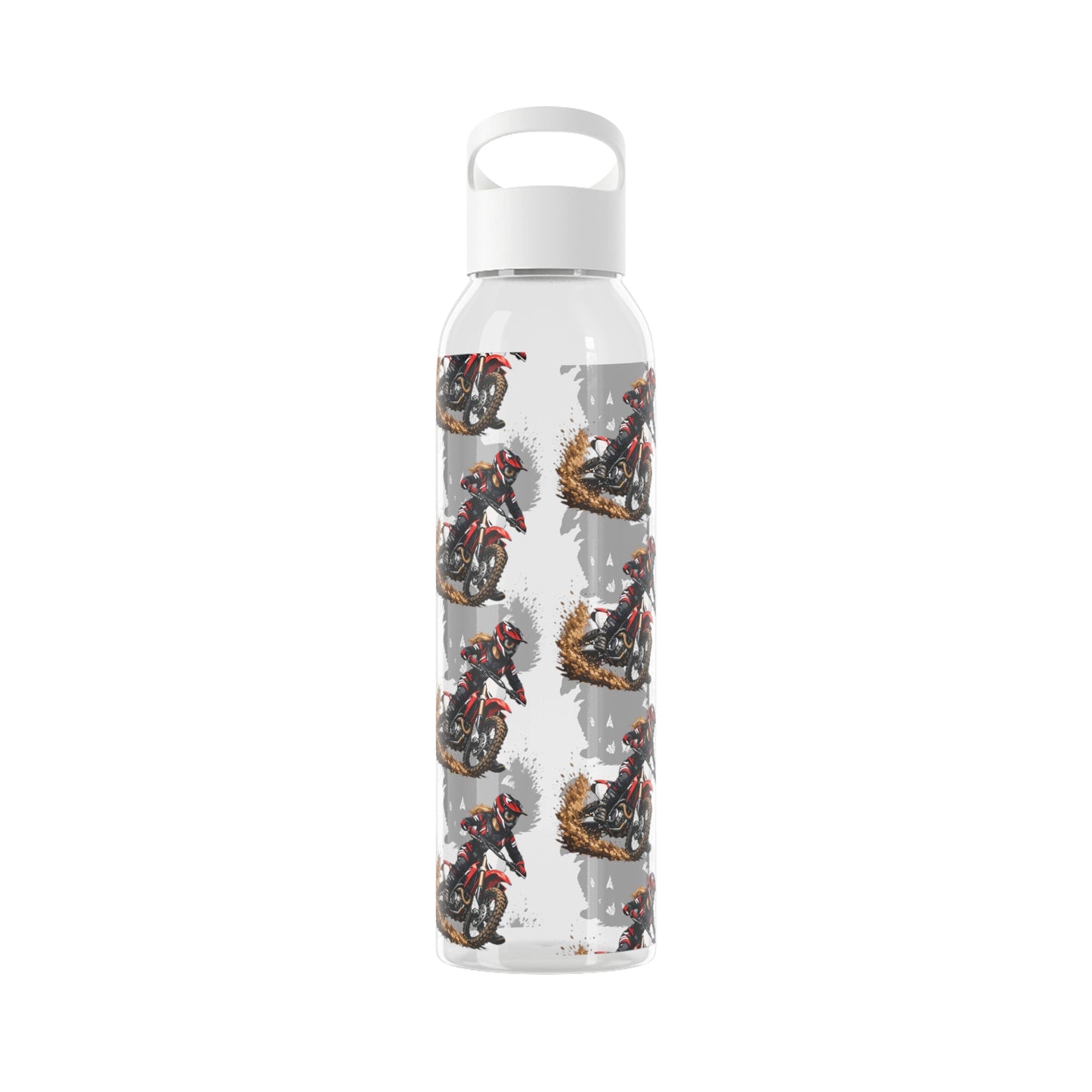 Moto Water Bottle Female Motocross Rider Pattern Water Bottle - SJM Print Store
