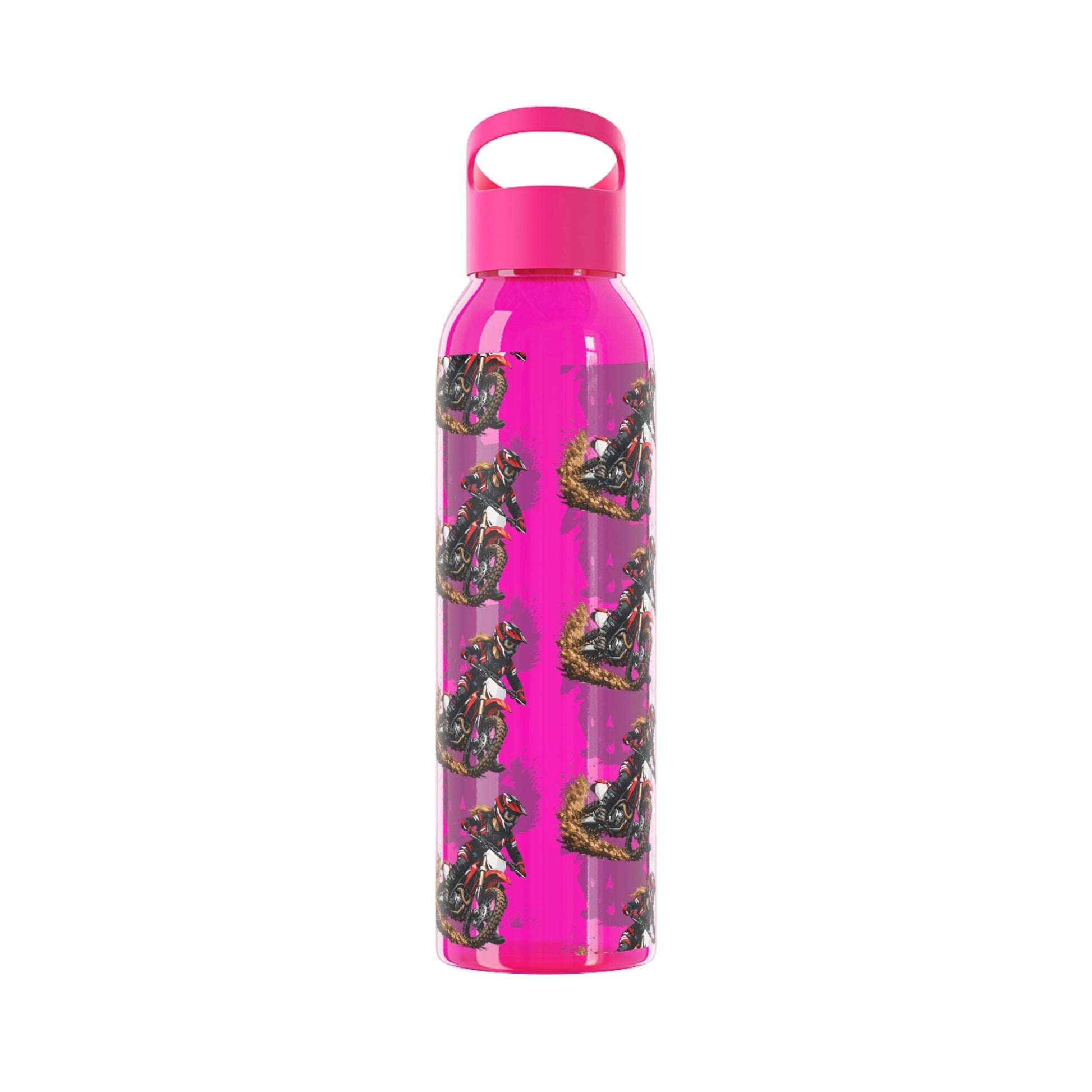 Moto Water Bottle Female Motocross Rider Pattern Water Bottle - SJM Print Store