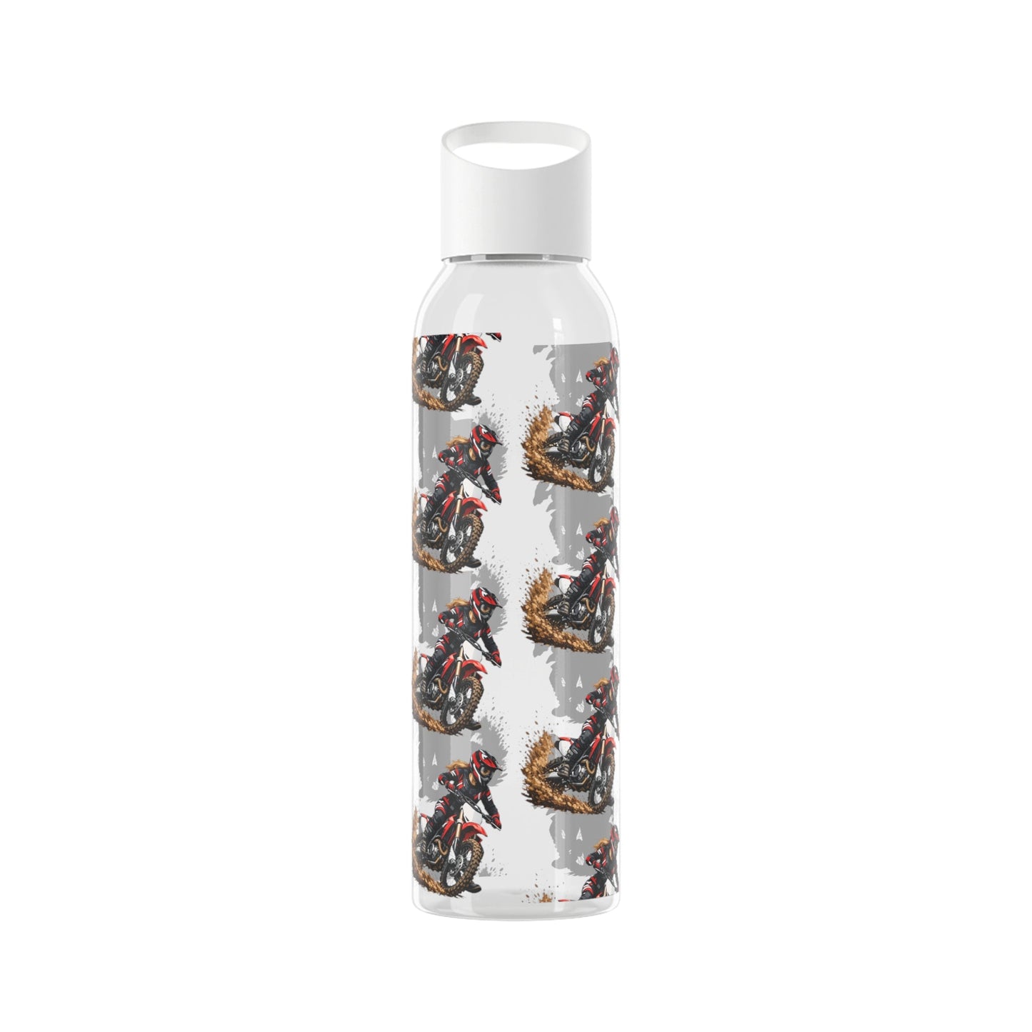 Moto Water Bottle Female Motocross Rider Pattern Water Bottle - SJM Print Store