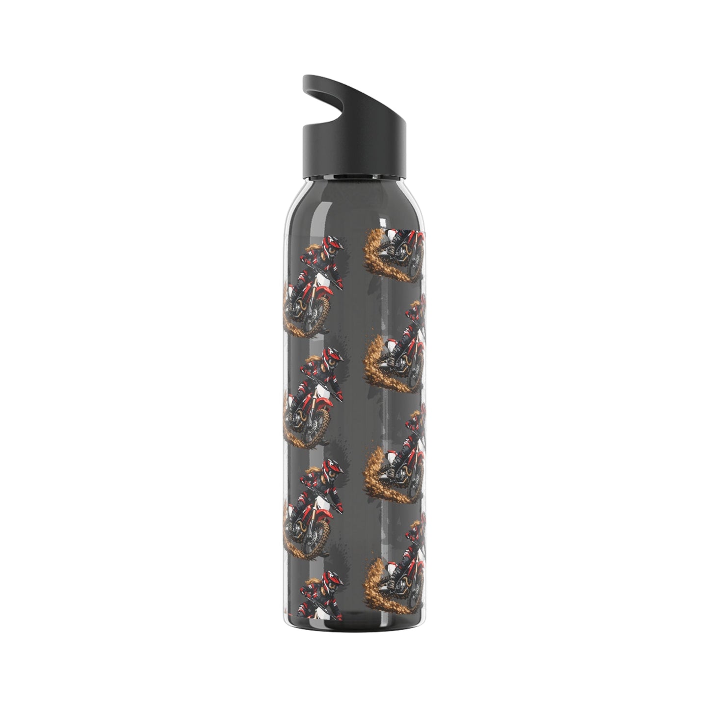 Moto Water Bottle Female Motocross Rider Pattern Water Bottle - SJM Print Store