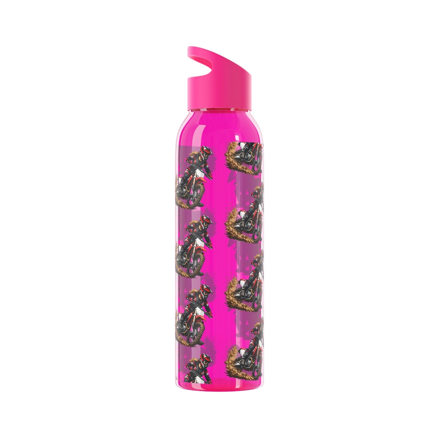 Moto Water Bottle Female Motocross Rider Pattern Water Bottle - SJM Print Store