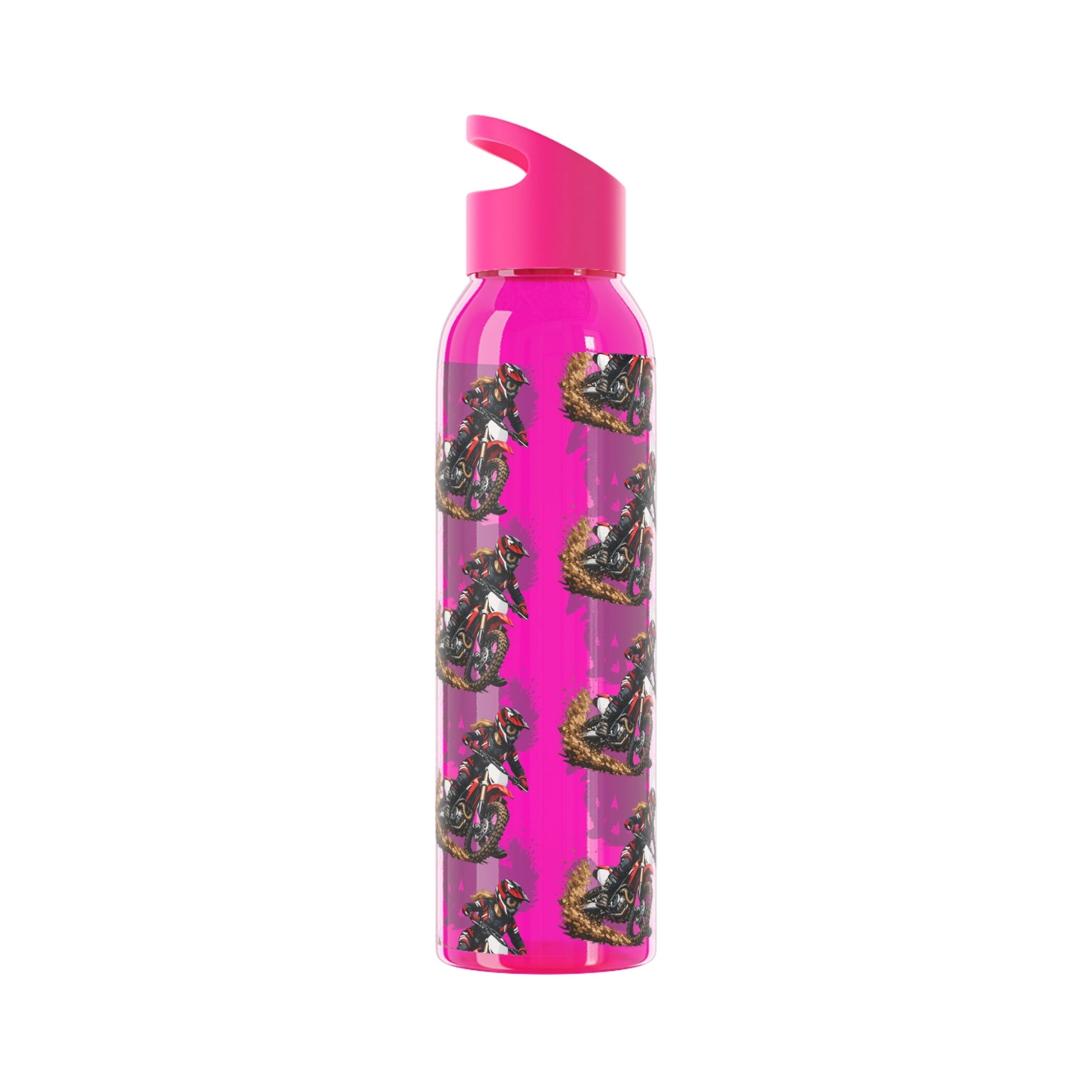 Moto Water Bottle Female Motocross Rider Pattern Water Bottle - SJM Print Store