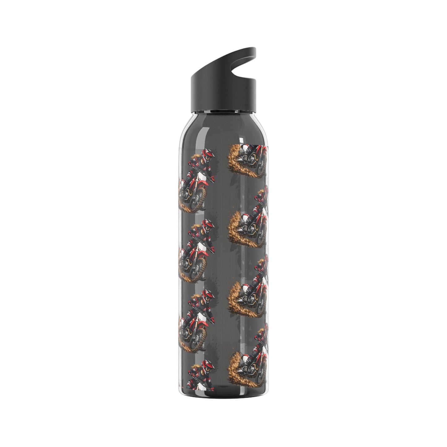 Moto Water Bottle Female Motocross Rider Pattern Water Bottle - SJM Print Store