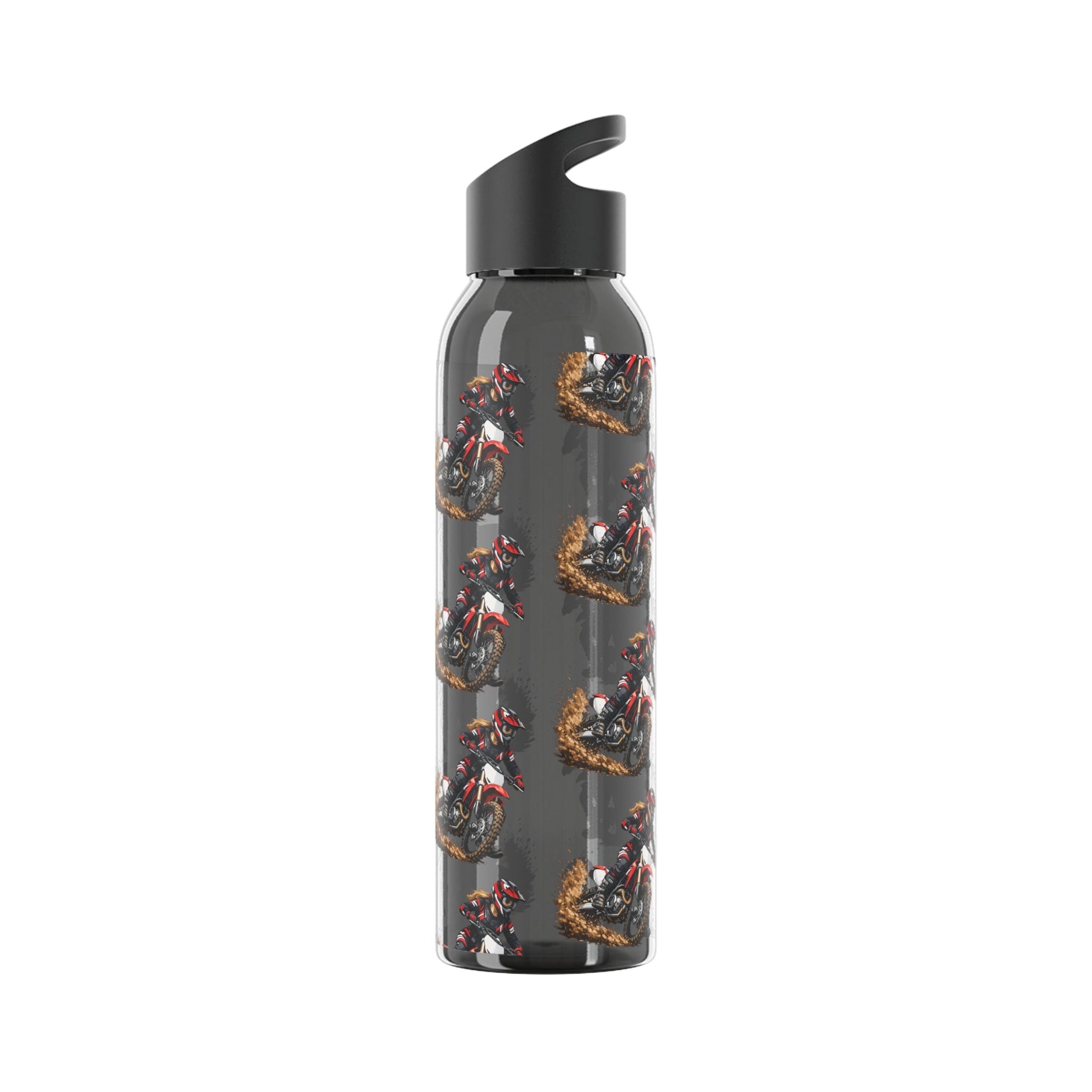 Moto Water Bottle Female Motocross Rider Pattern Water Bottle - SJM Print Store