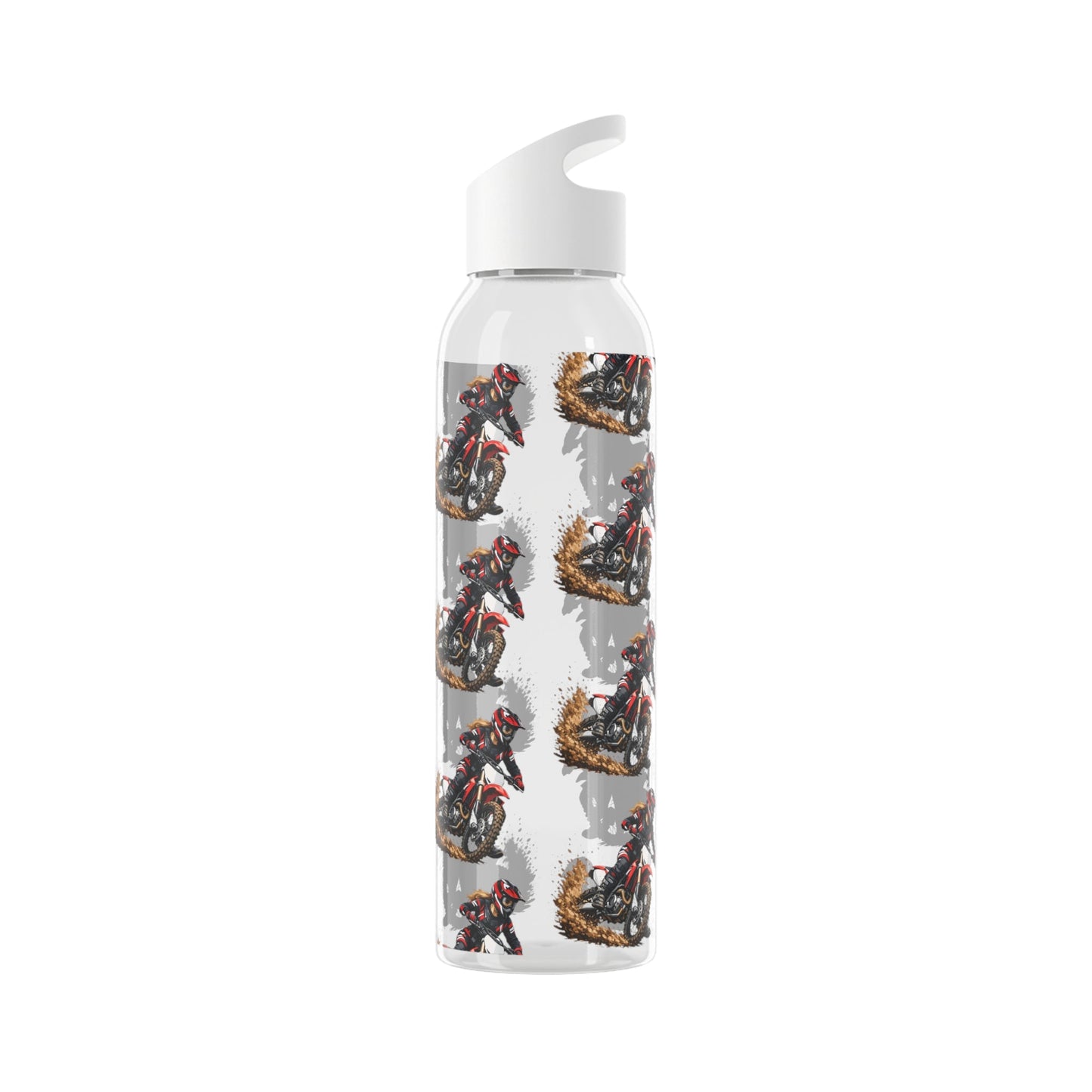 Moto Water Bottle Female Motocross Rider Pattern Water Bottle - SJM Print Store