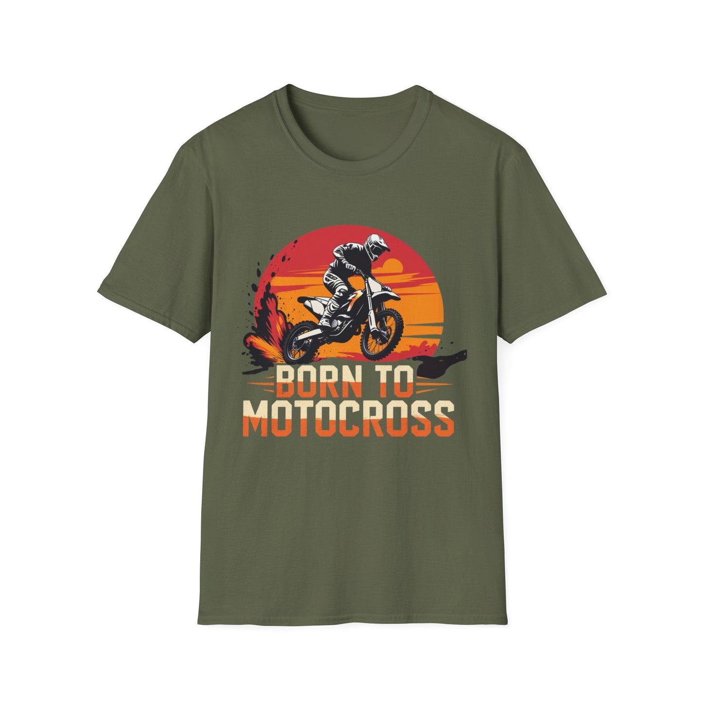 Motocross Sunset T-Shirt Born to Motocross Dirt Bike Tee - SJM Print Store