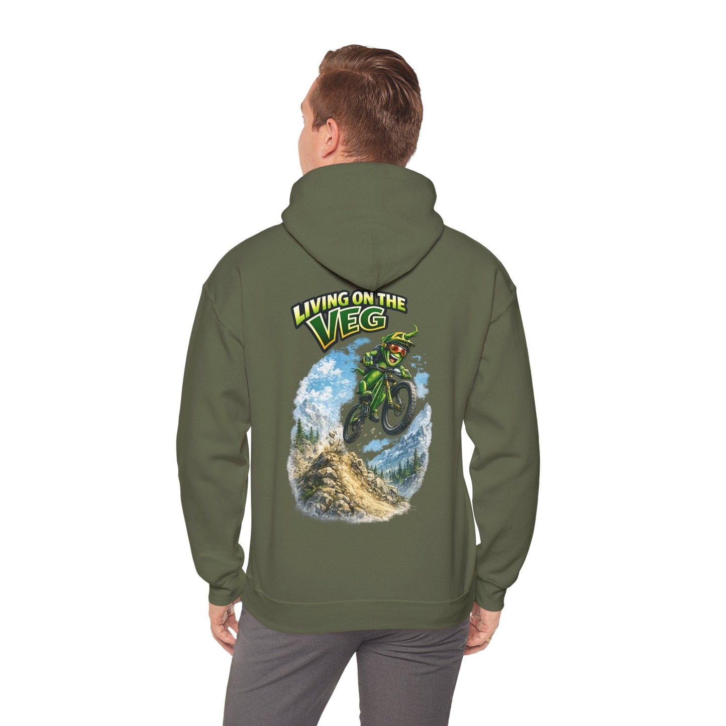 Mountain Biking Runner Bean Hoodie - SJM Print Store