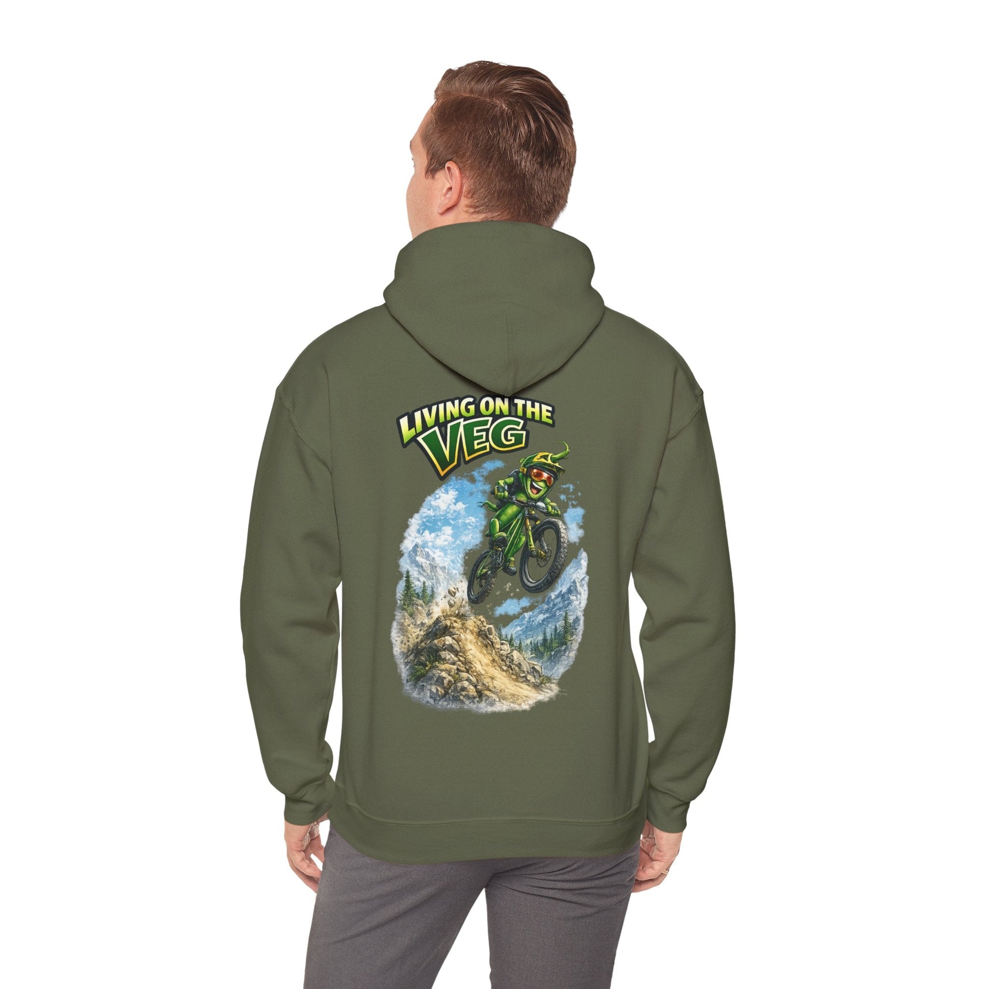 Mountain Biking Runner Bean Hoodie - SJM Print Store