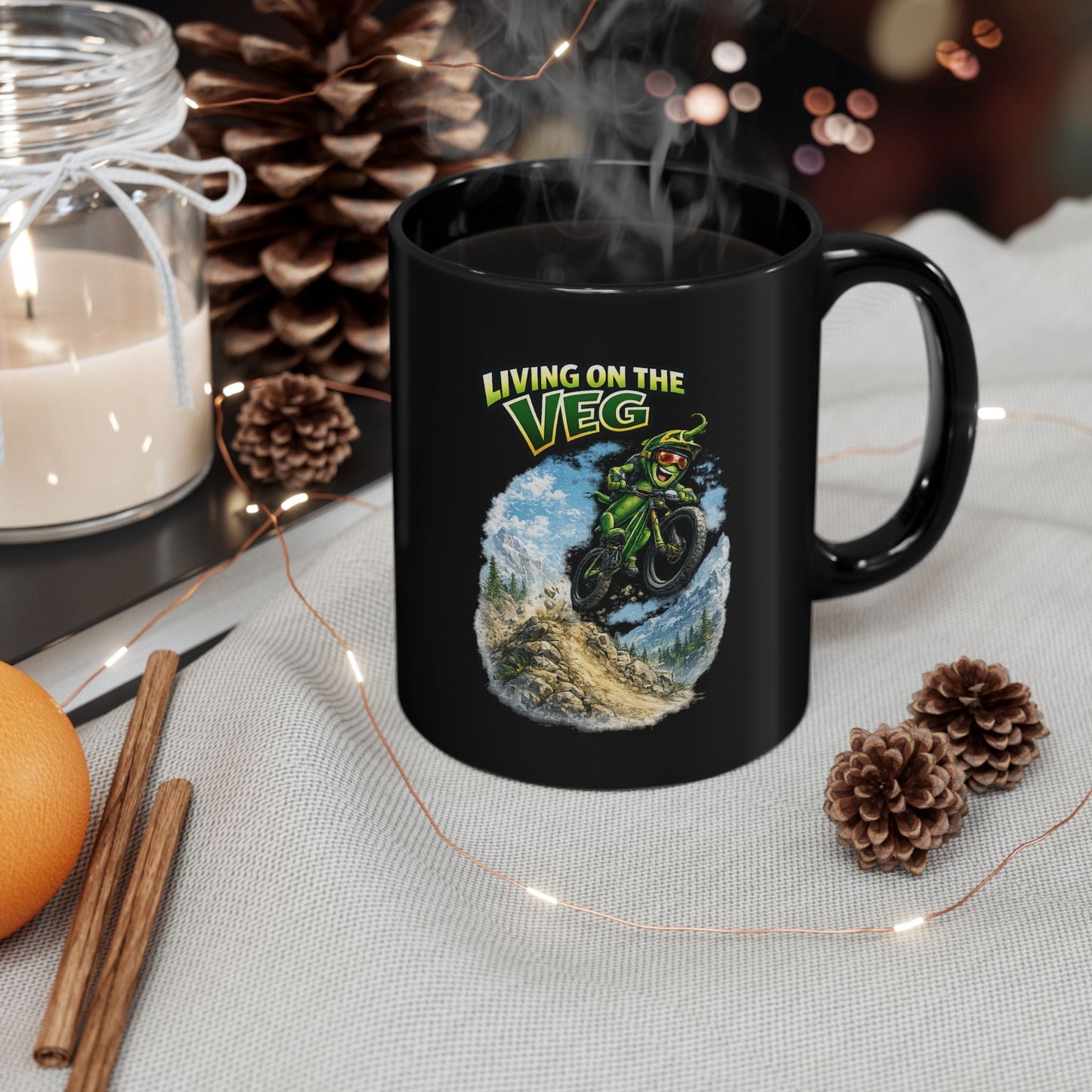 Mountain Biking Runner Bean Mug - SJM Print Store