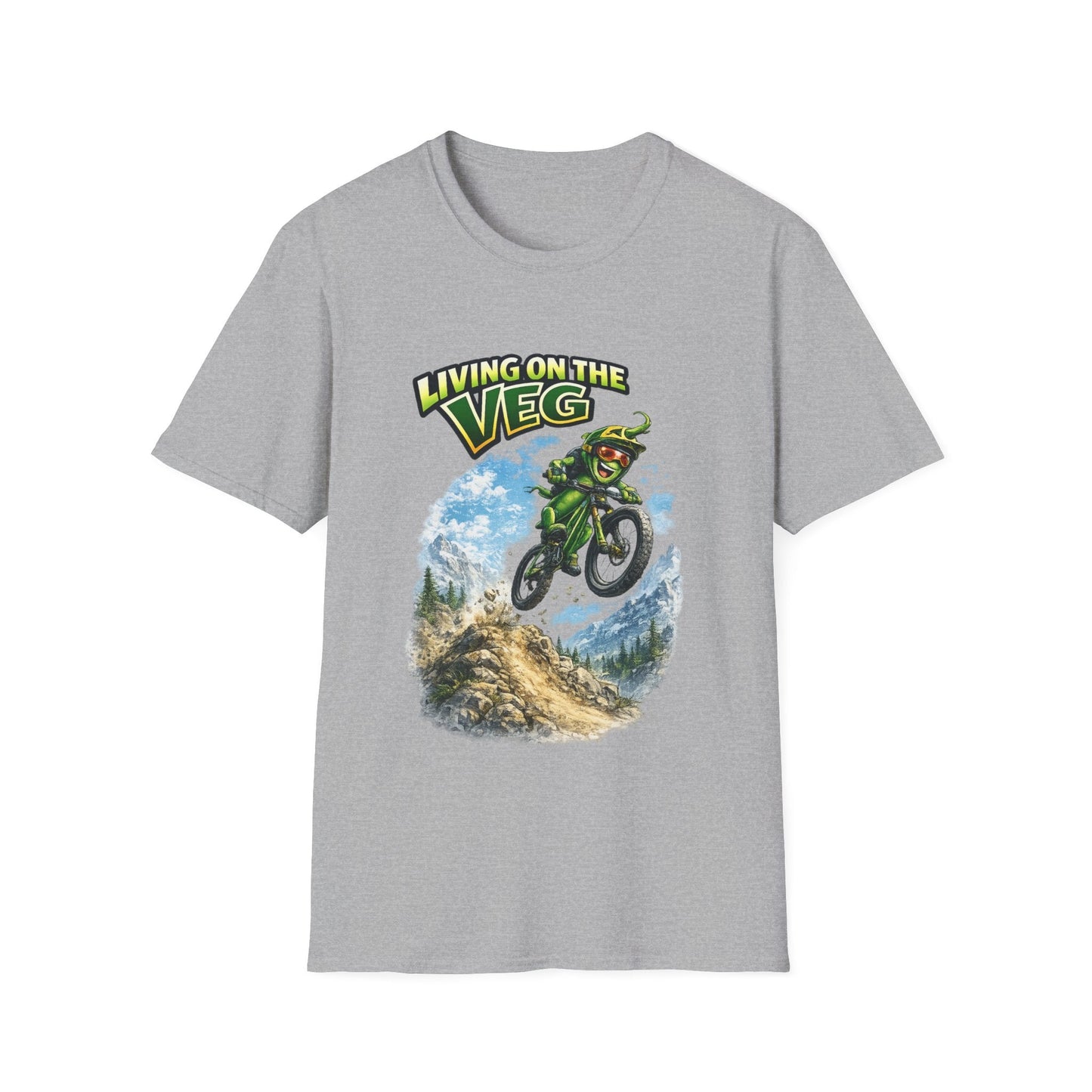 Mountain Biking Runner Bean T-Shirt - SJM Print Store
