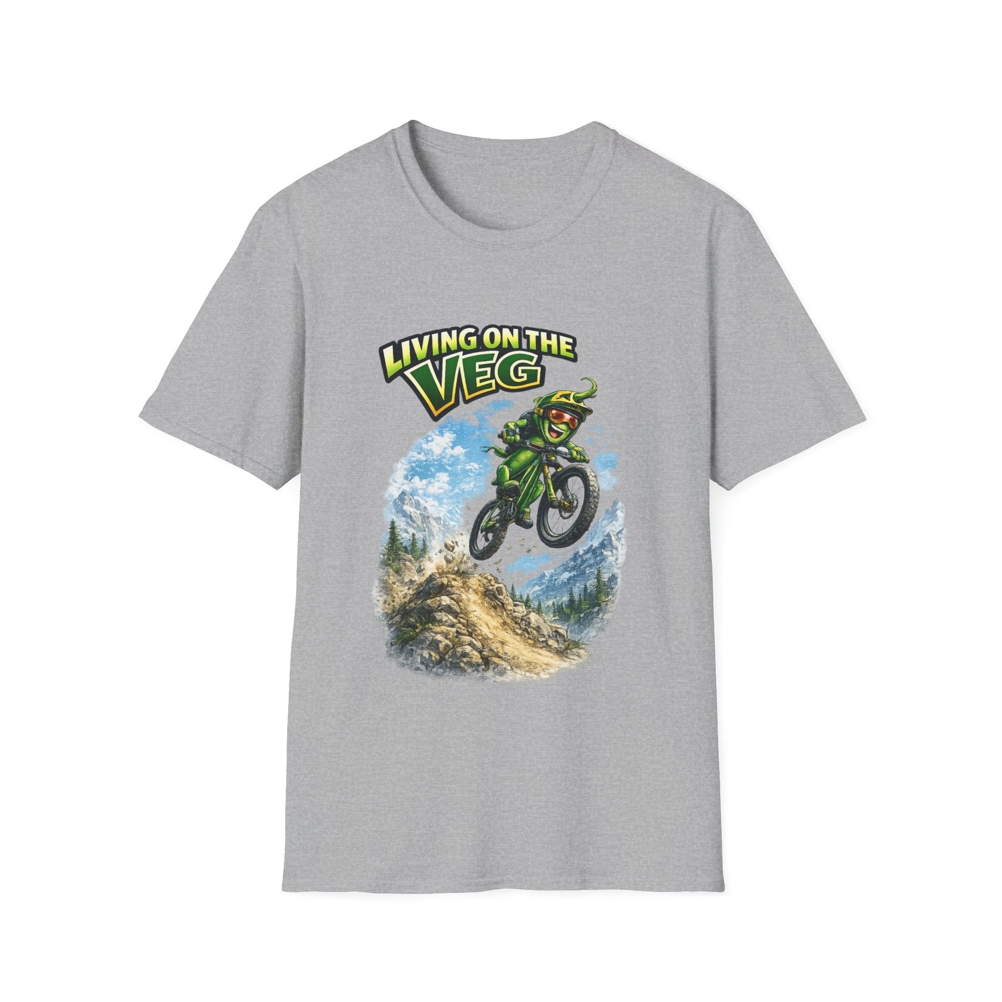 Mountain Biking Runner Bean T-Shirt - SJM Print Store